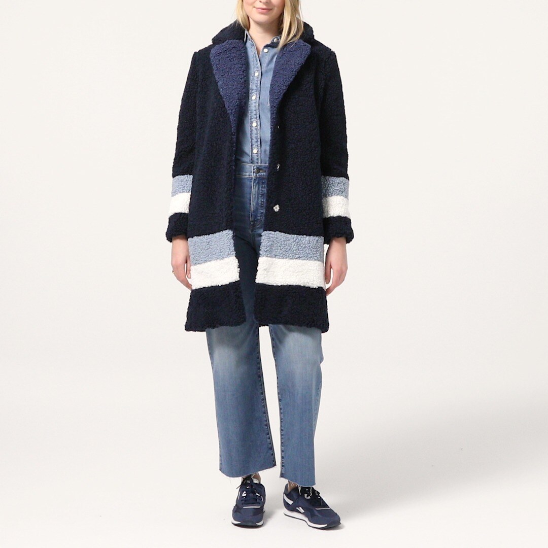 j crew textured teddy coat