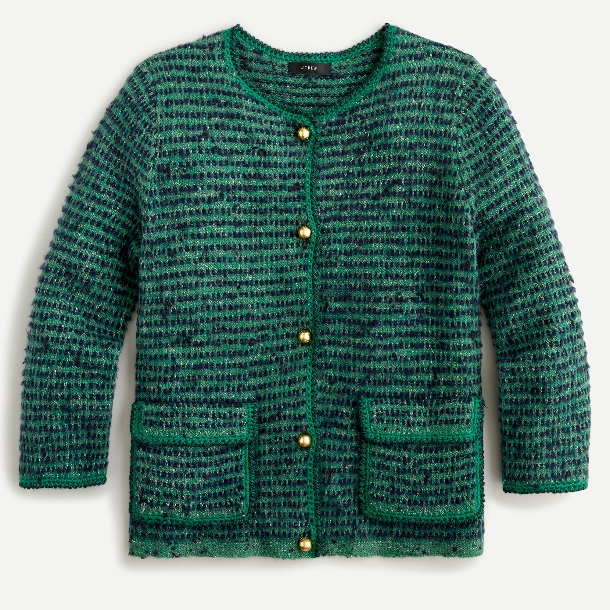 Crochet-trim Sweater-jacket For Women | J.Crew