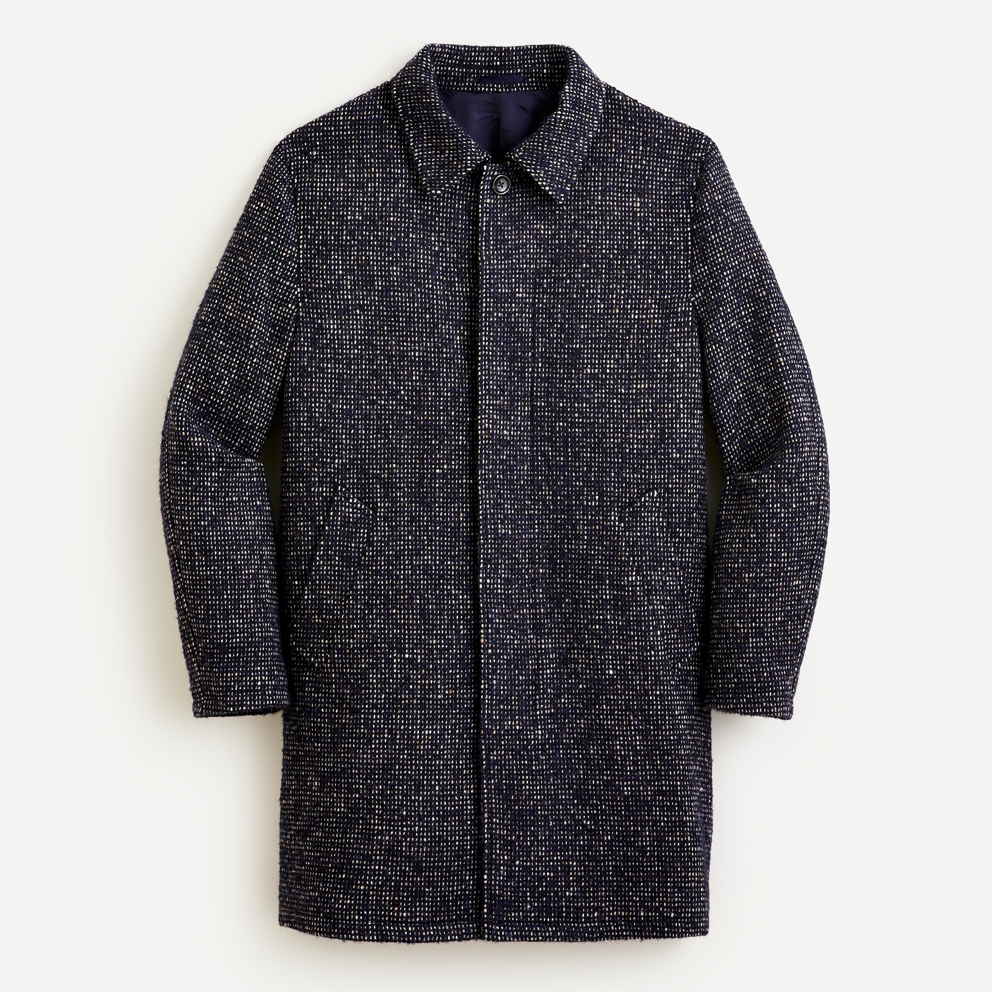 Ludlow raglan-sleeve car coat in Irish wool blend