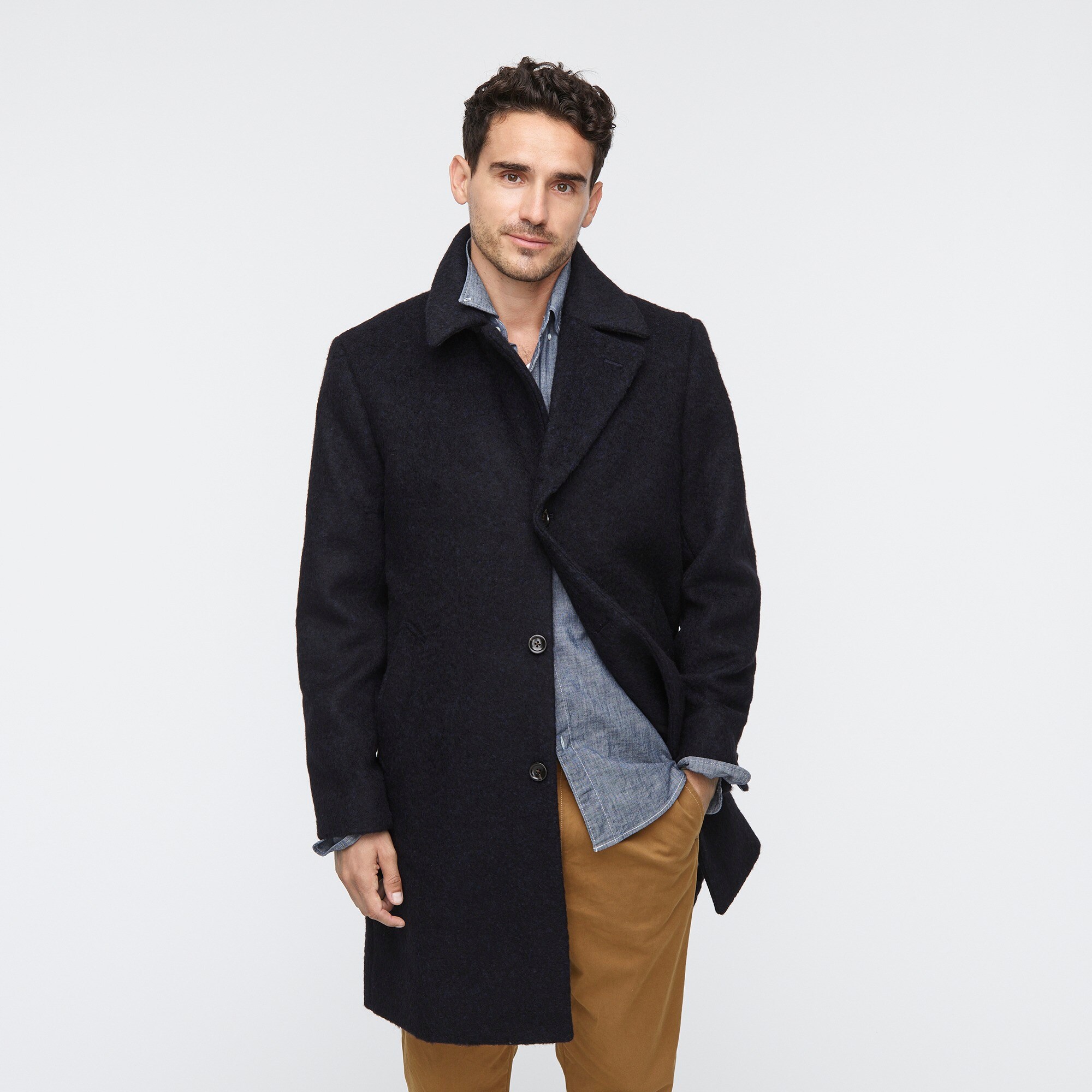mens boucle coat
