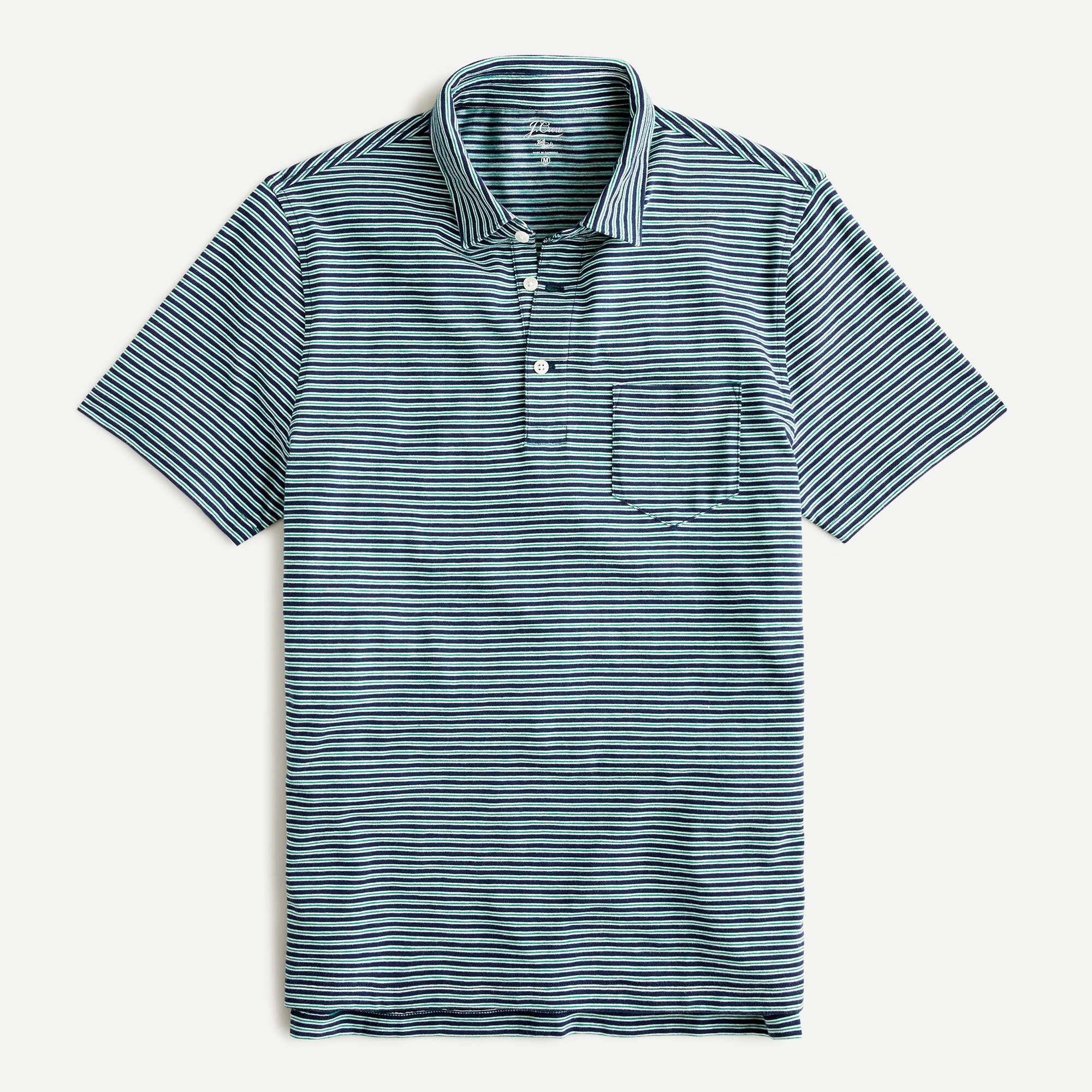 Slub Cotton Polo Shirt In Yarn-dyed Stripe For Men | J.Crew