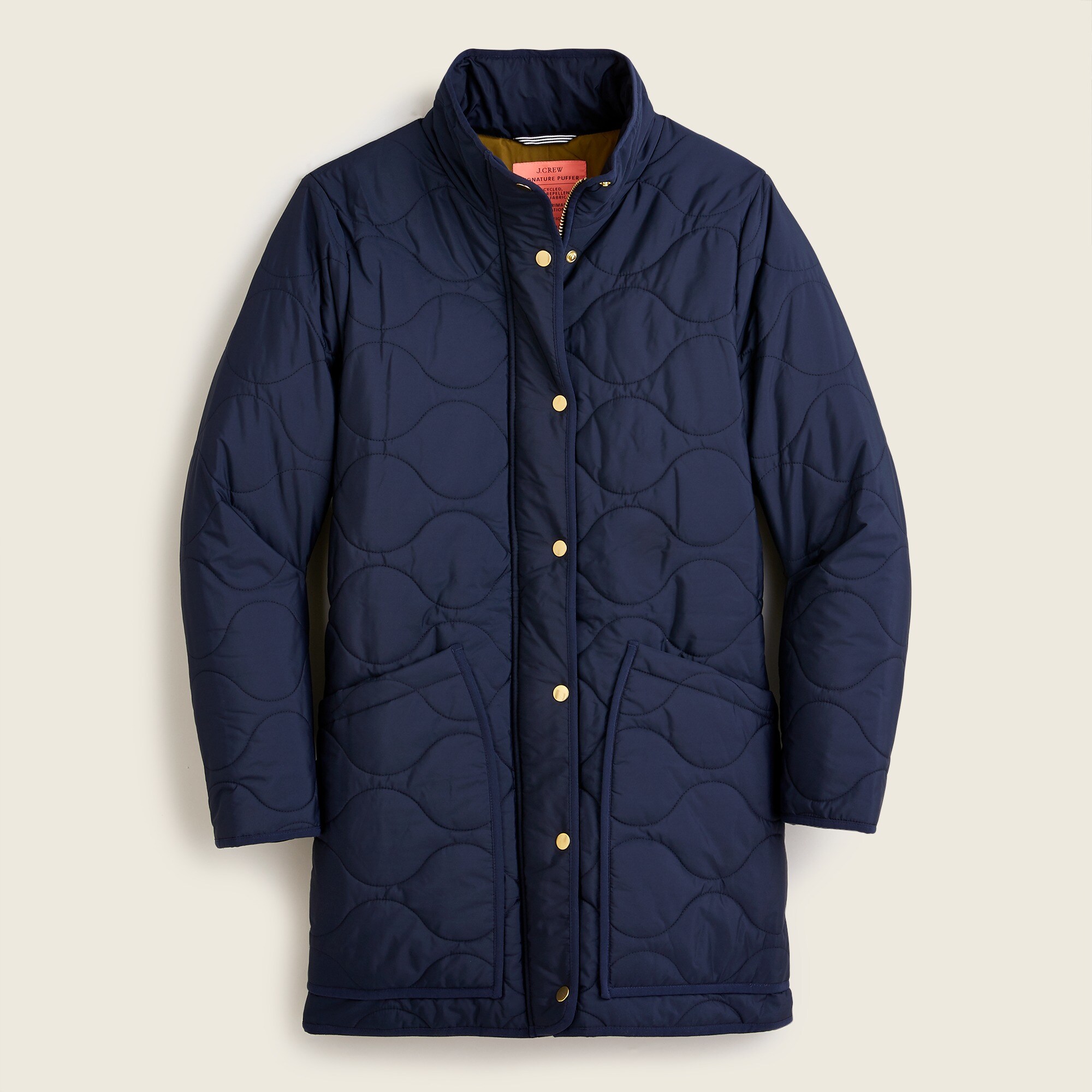 j.crew: quilted cocoon puffer with primaloft&reg; for women, right side, view zoomed