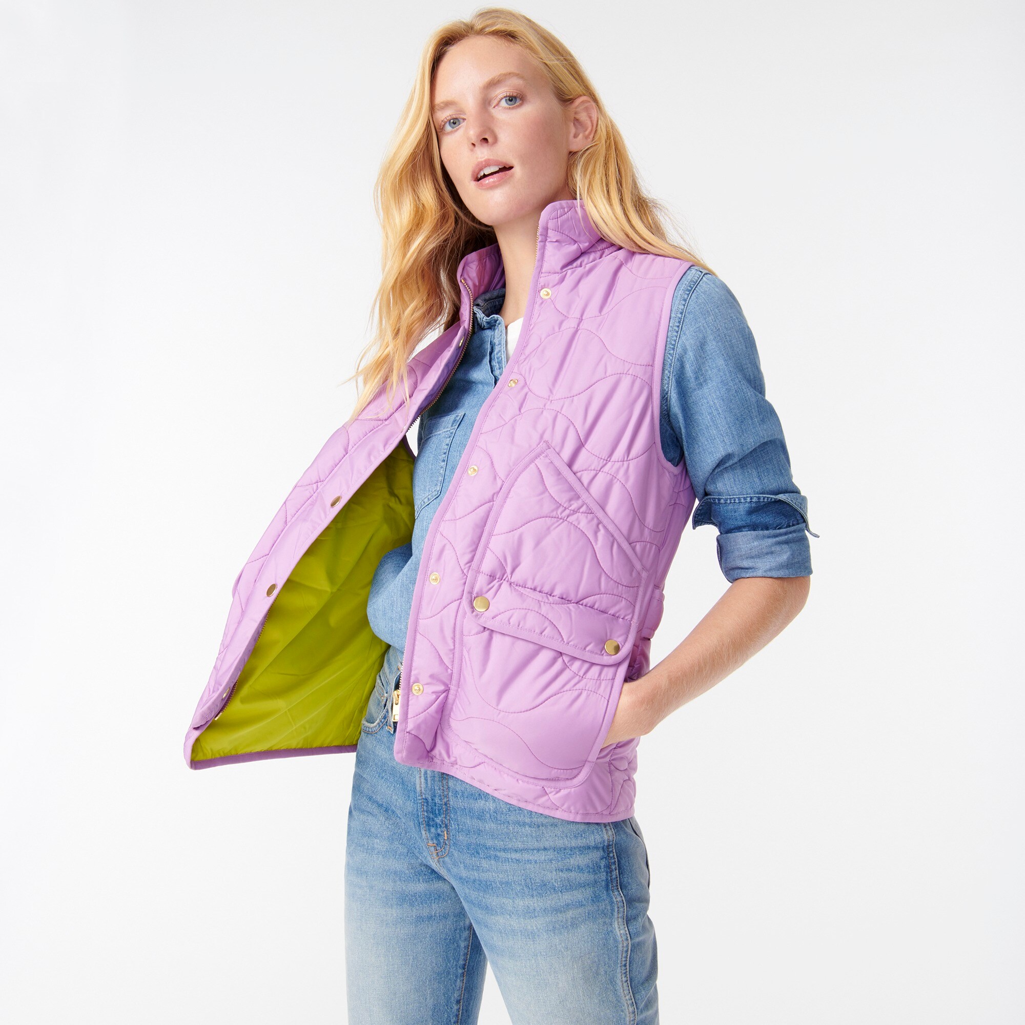 j crew quilted puffer vest