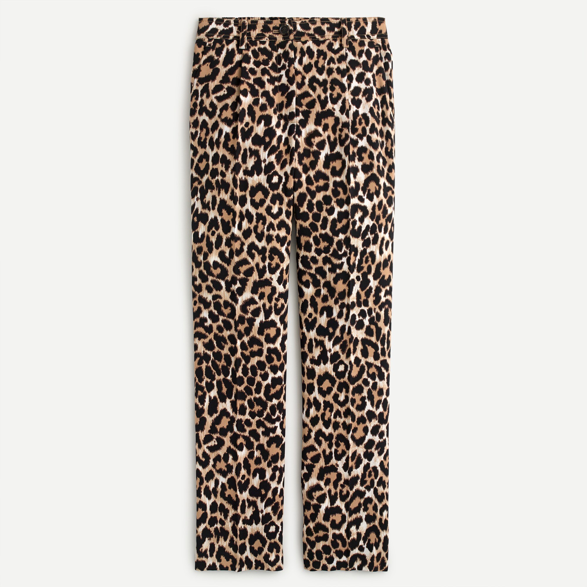 J.Crew Tailored Relaxed Pant In Leopard 365 Crepe For Women