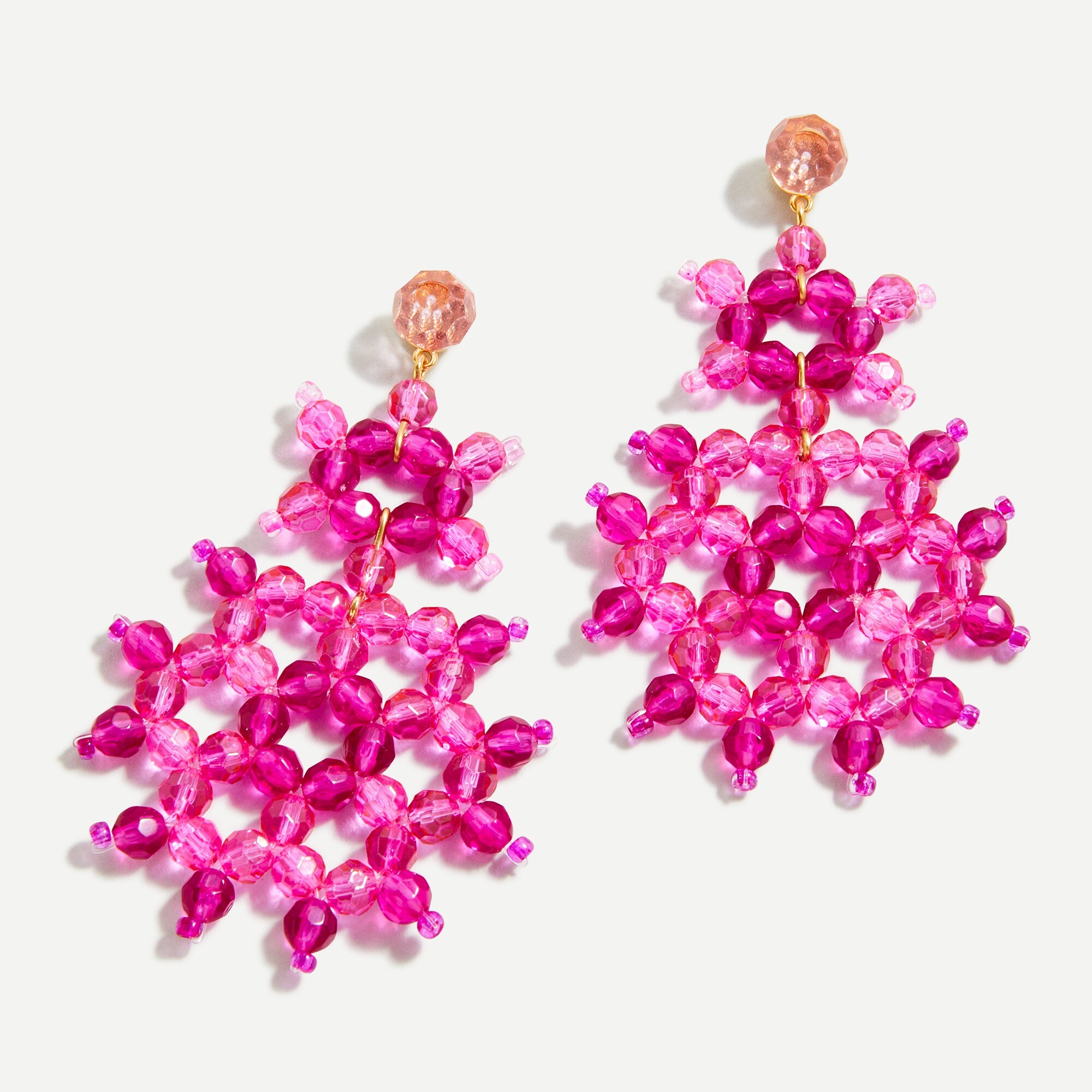 Beaded statement earrings