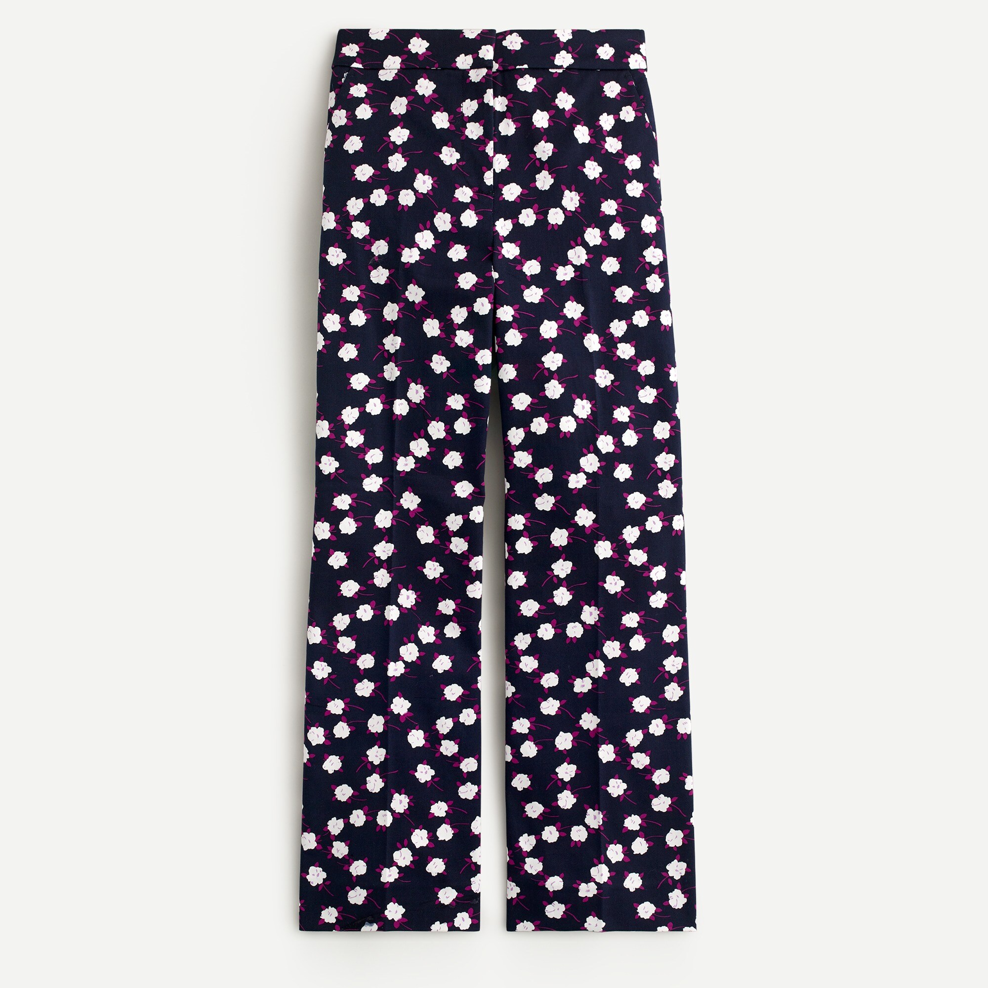 Hayden kickout crop pant in scattered peony print