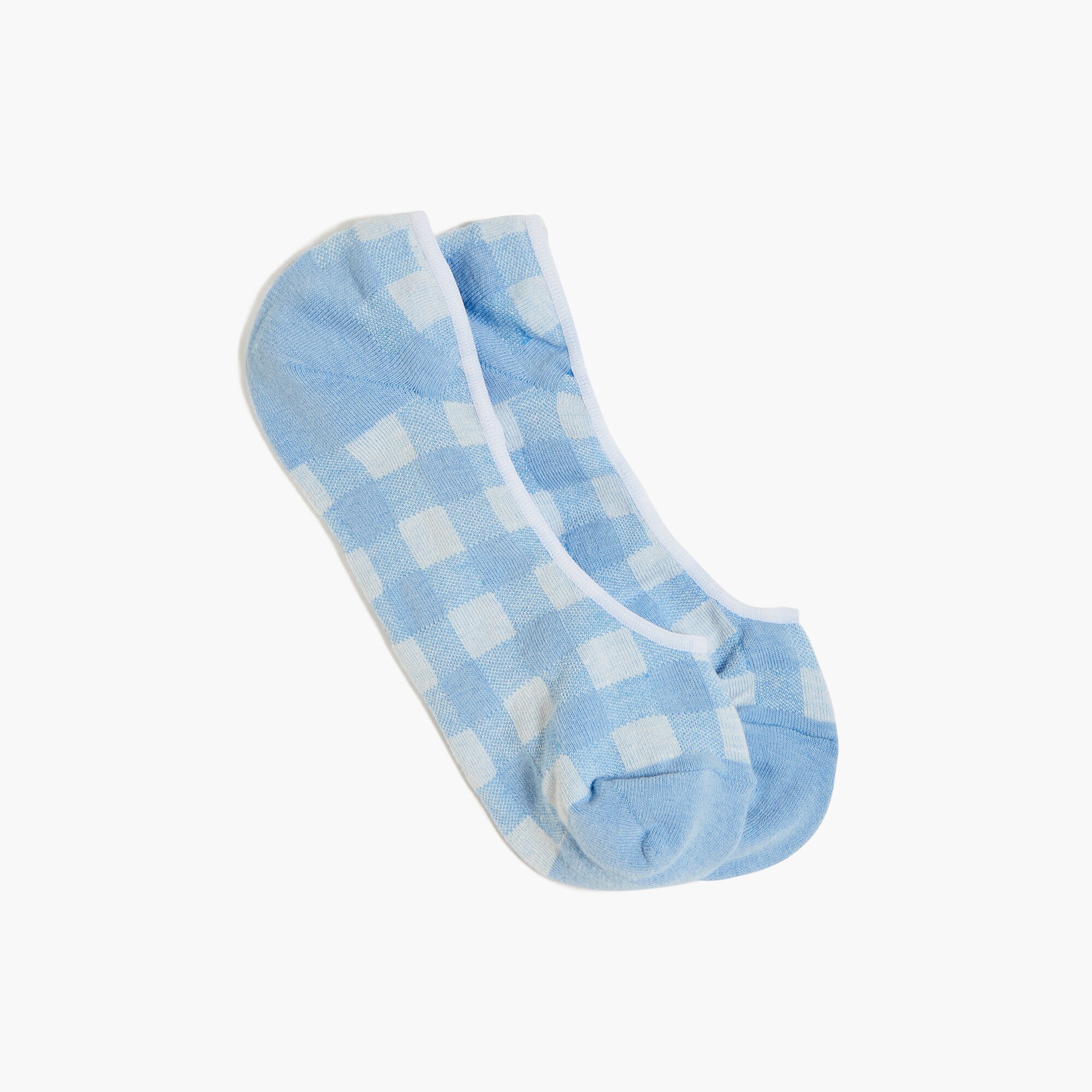 Gingham no-show socks