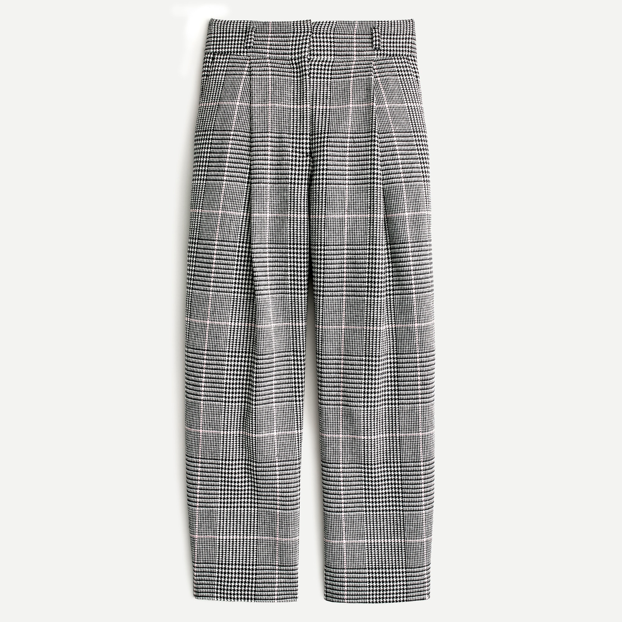 plaid tapered pants womens