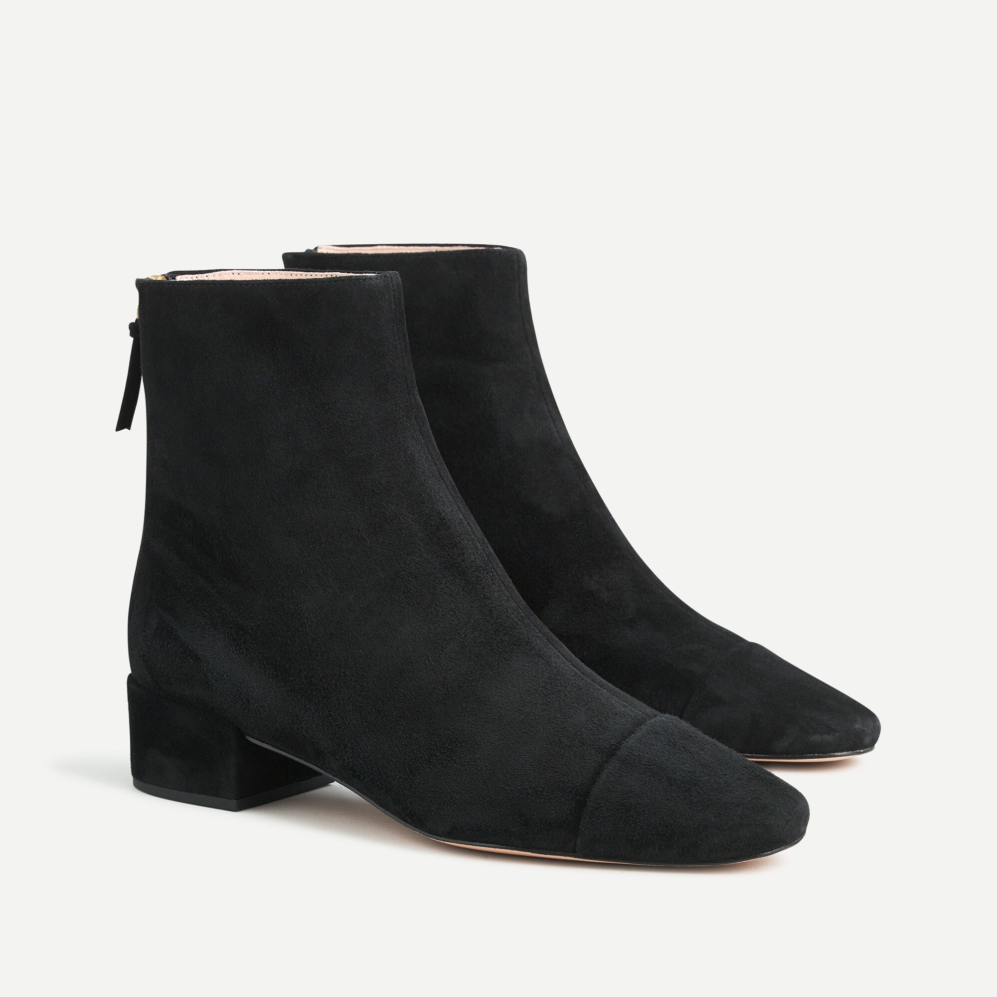 Roxie cap-toe ankle boots in suede