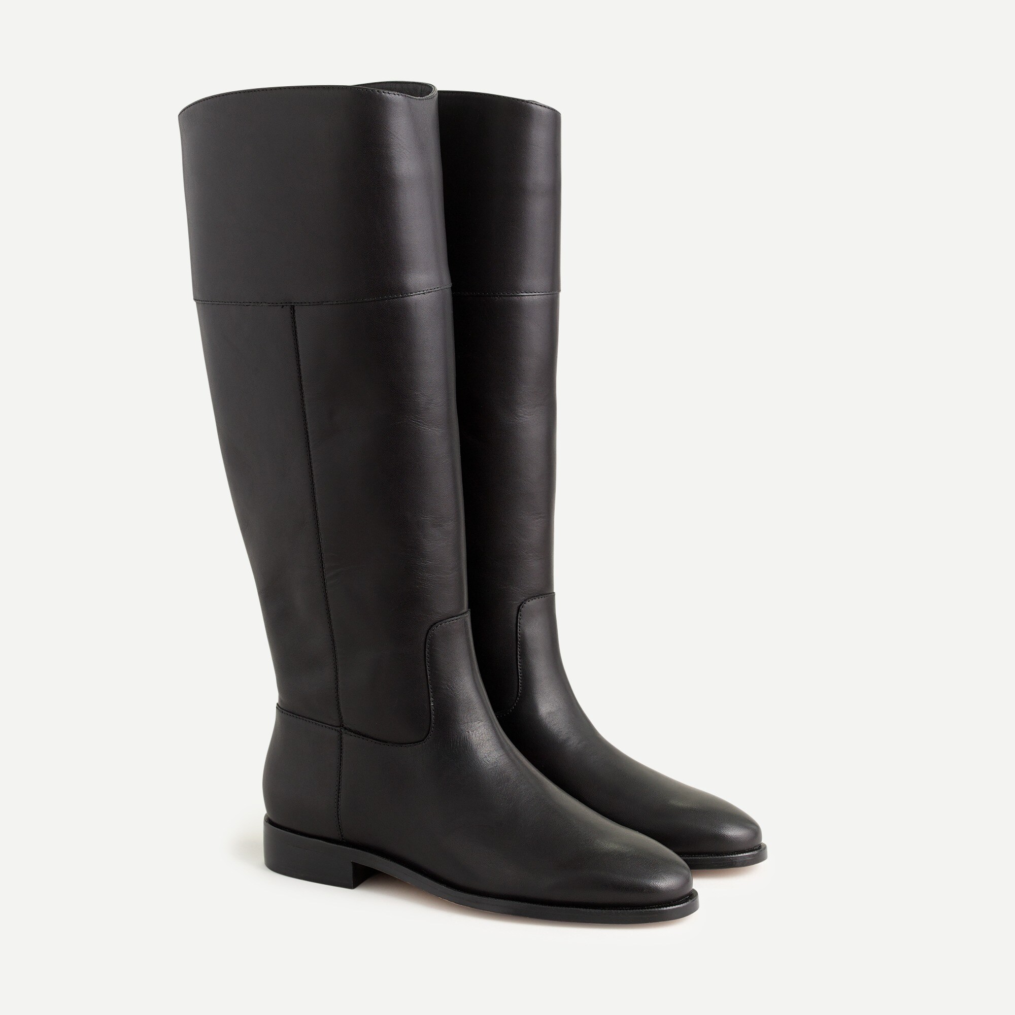 Tall leather riding boots