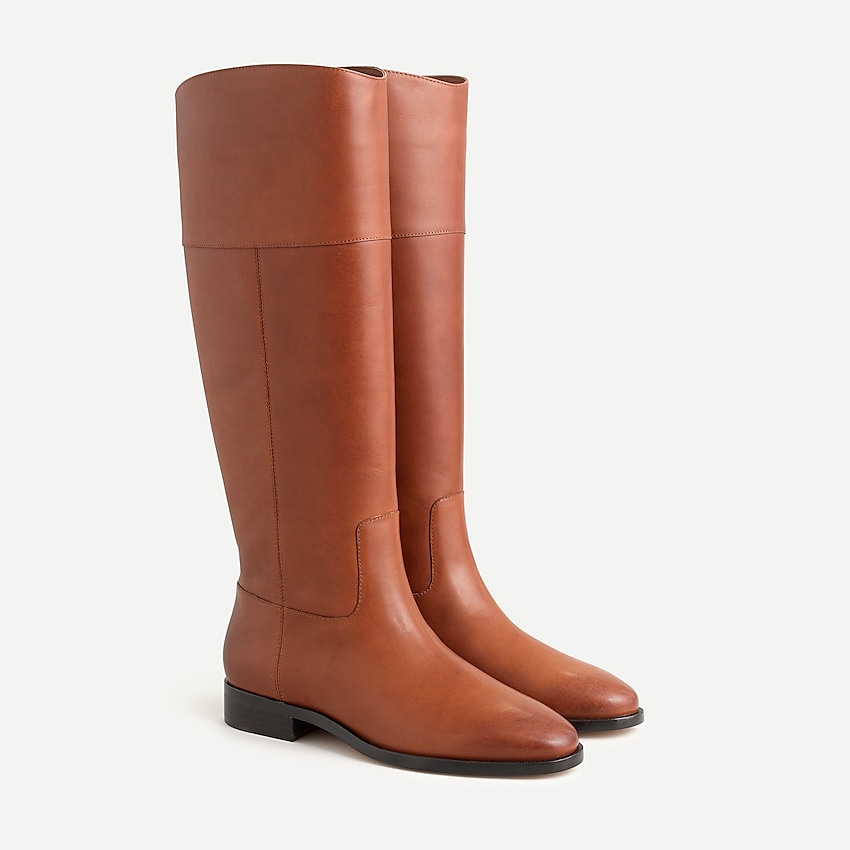 Tall leather riding boots for women