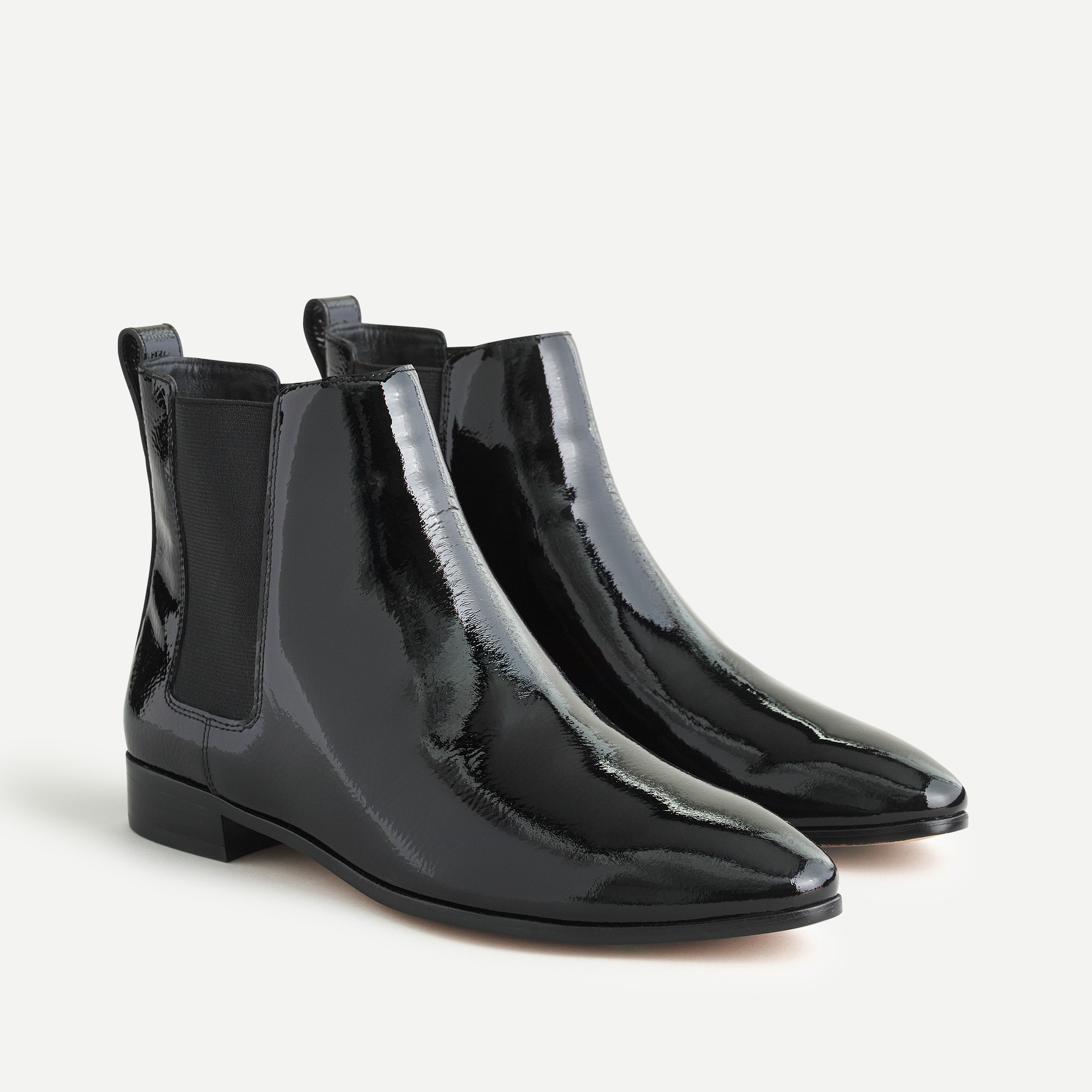 patent leather chelsea boots
