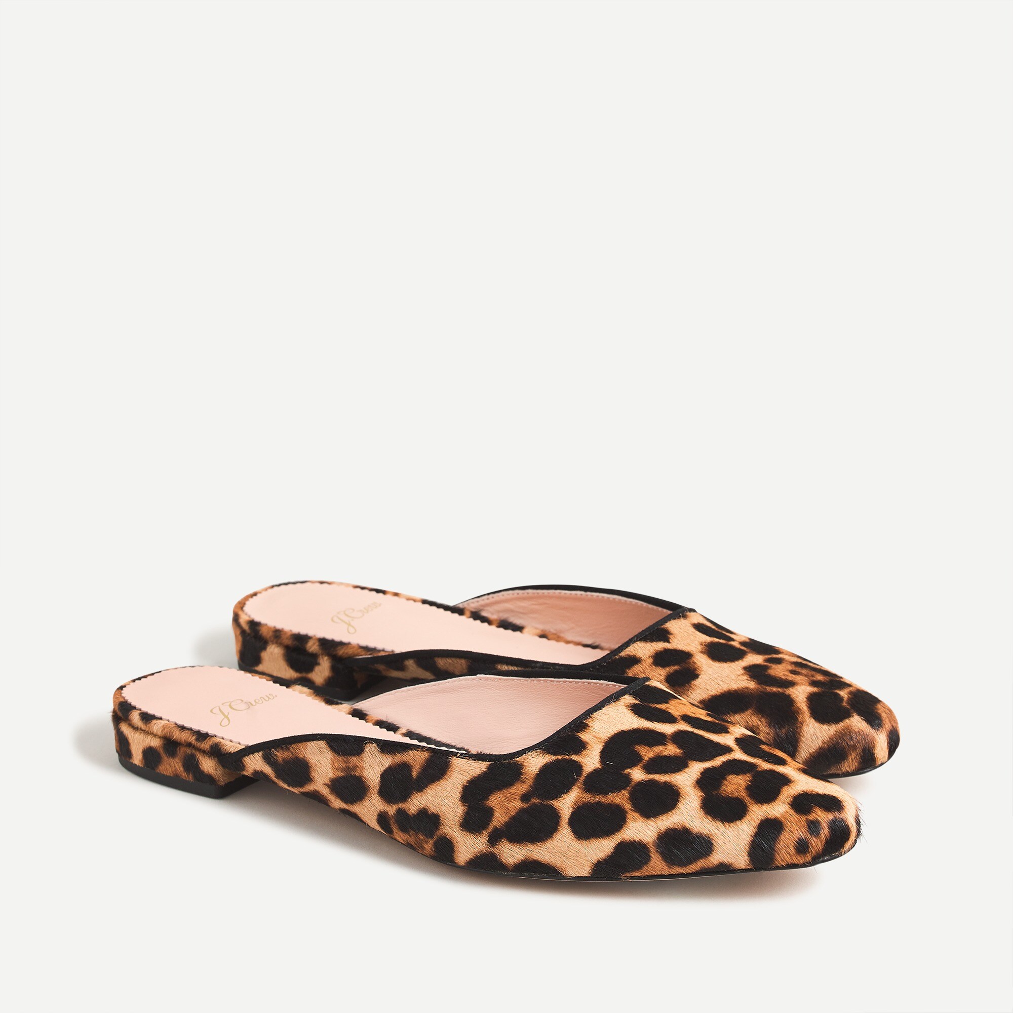 Carolyn mule flats in calf hair