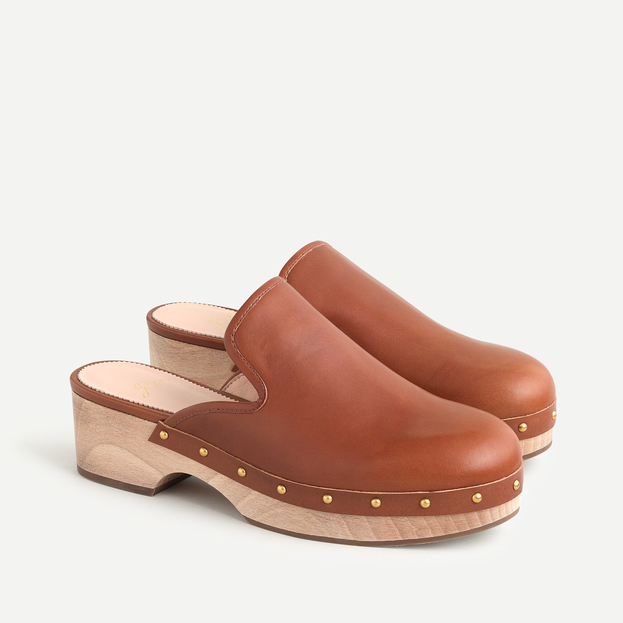Leather clogs