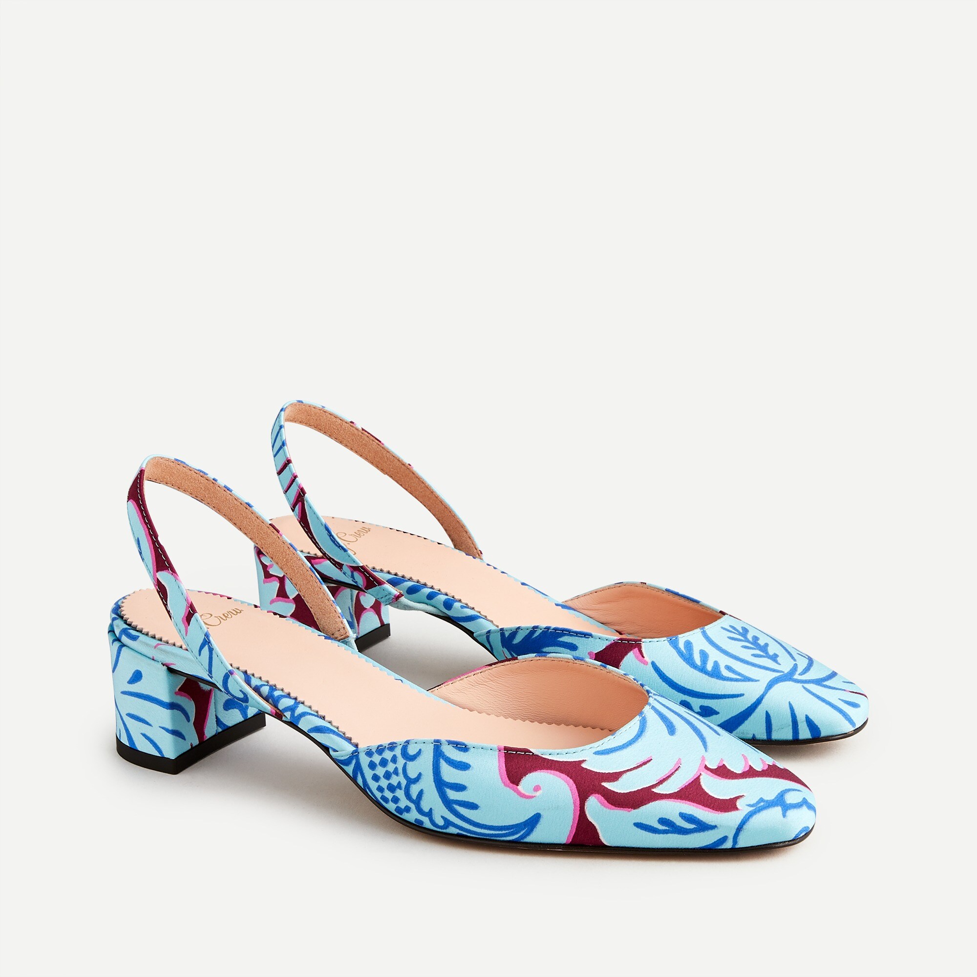 J.Crew Block heel Slingback Pumps In Jungle Print For Women