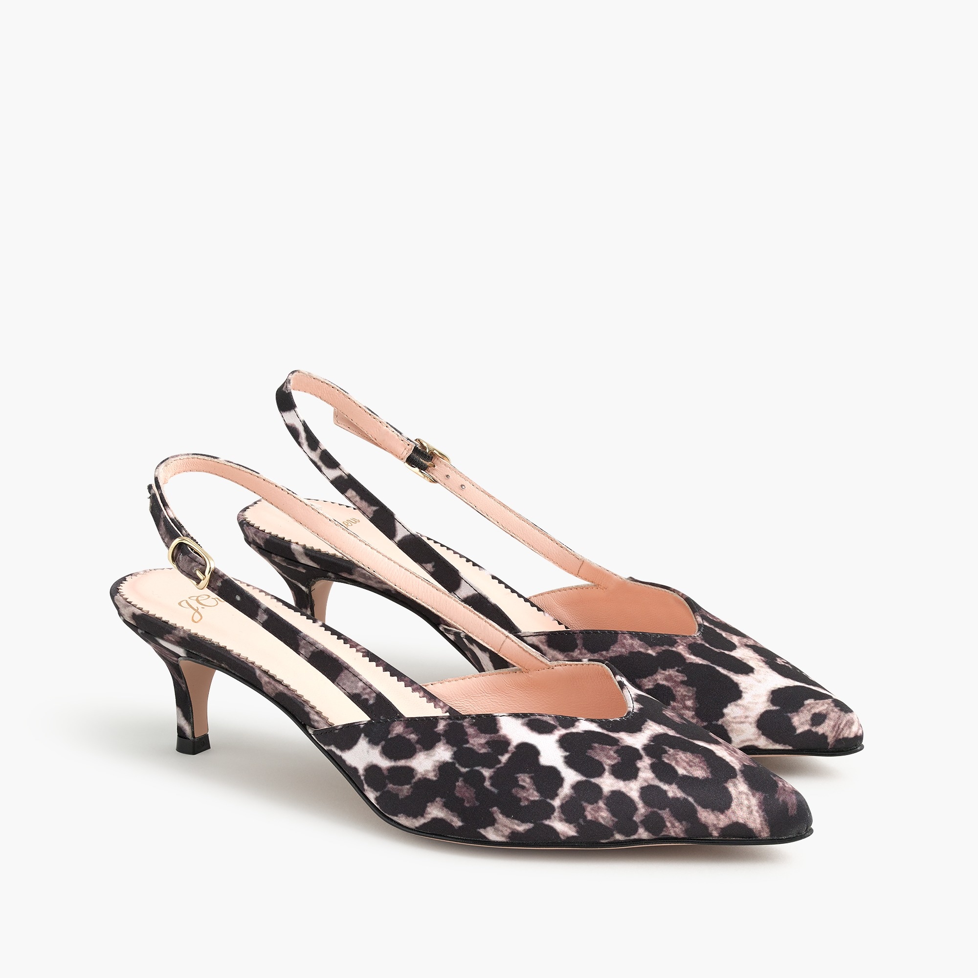 leopard slingback pumps