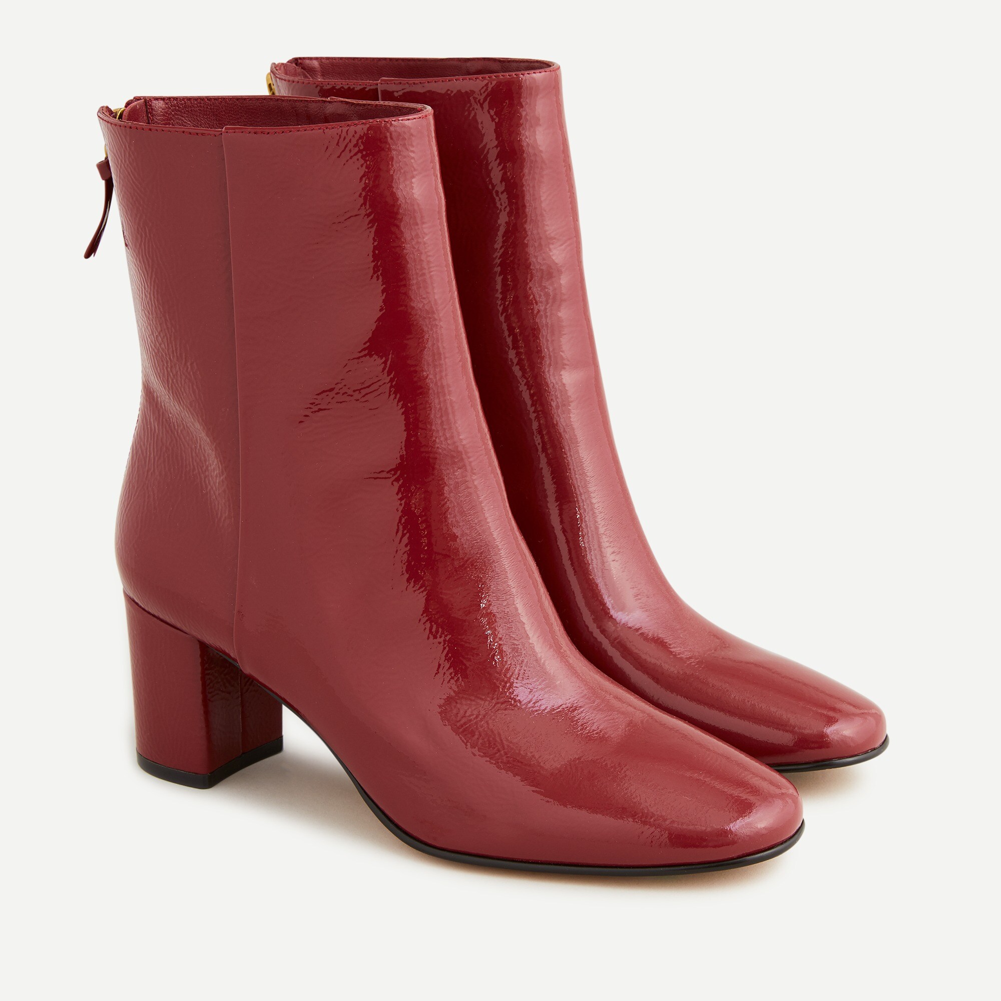 Willa ankle boots in crinkle patent leather