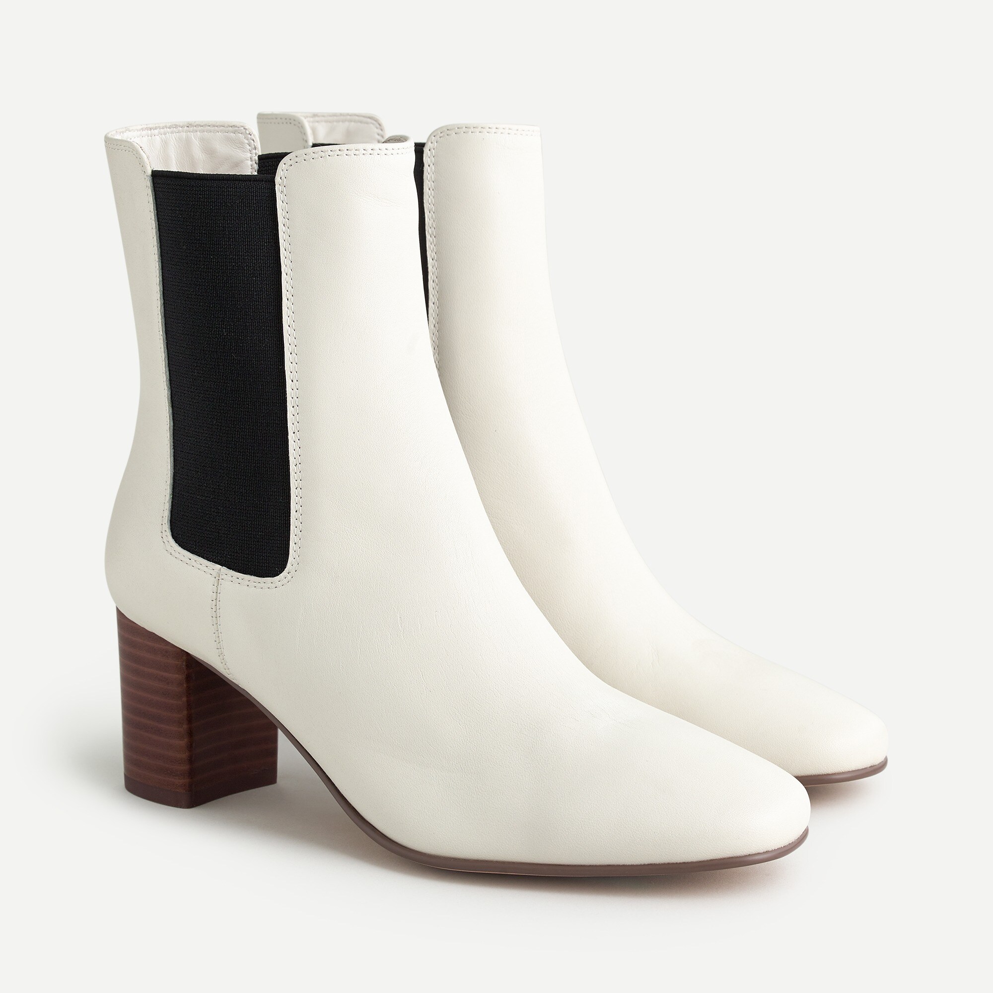 Willa leather stacked-heel boots