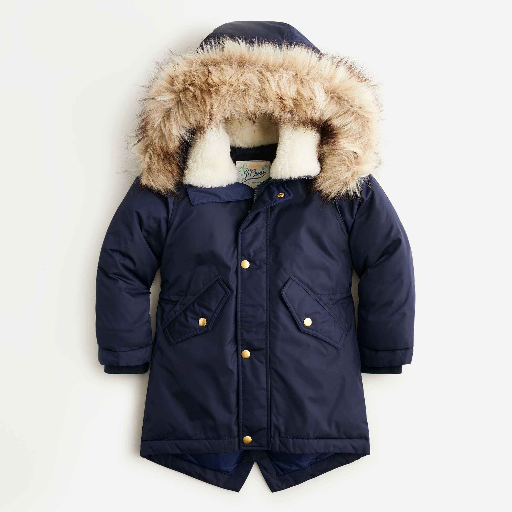 Kids' fishtail parka with eco-friendly Primaloft