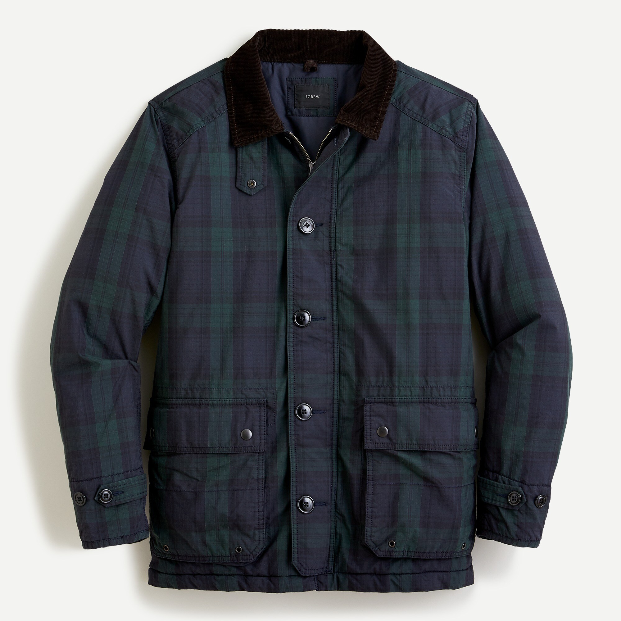 平置きの素人採寸ですj.crew highland skye jacket  プリマロフトジャケット