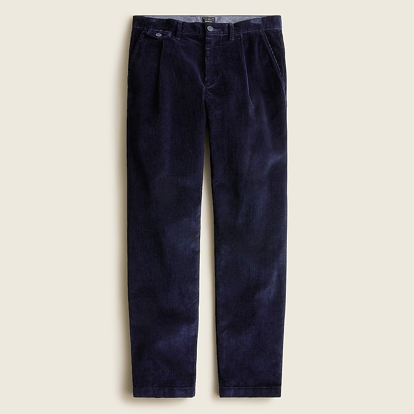 j.crew: single-pleat 10-wale corduroy pant for men, right side, view zoomed