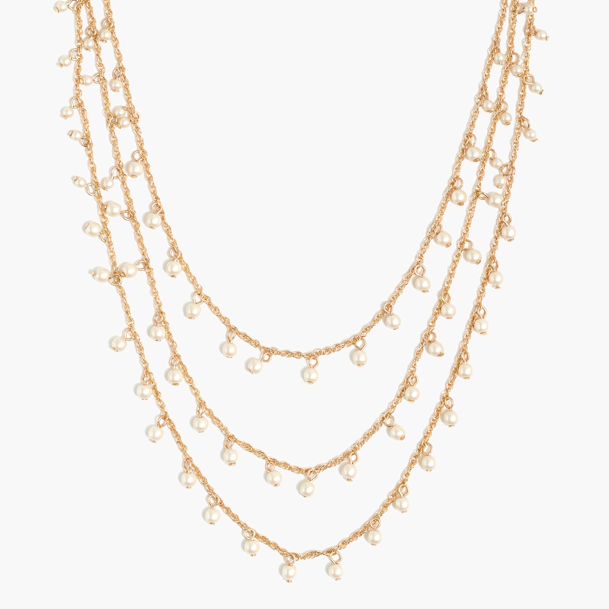 Three-strand pearl necklace