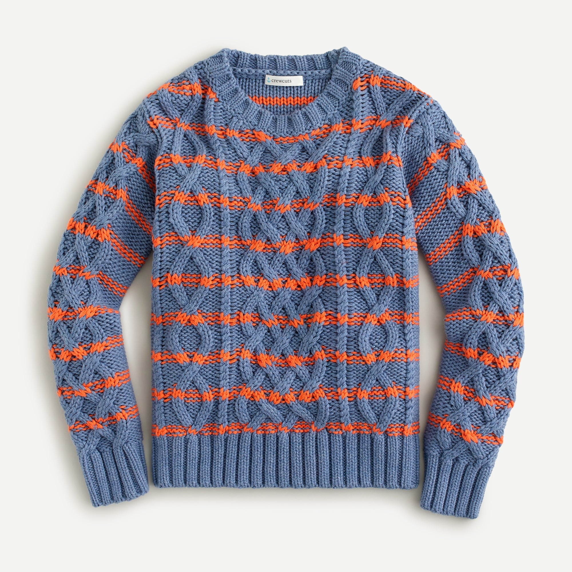 marled cable knit sweater