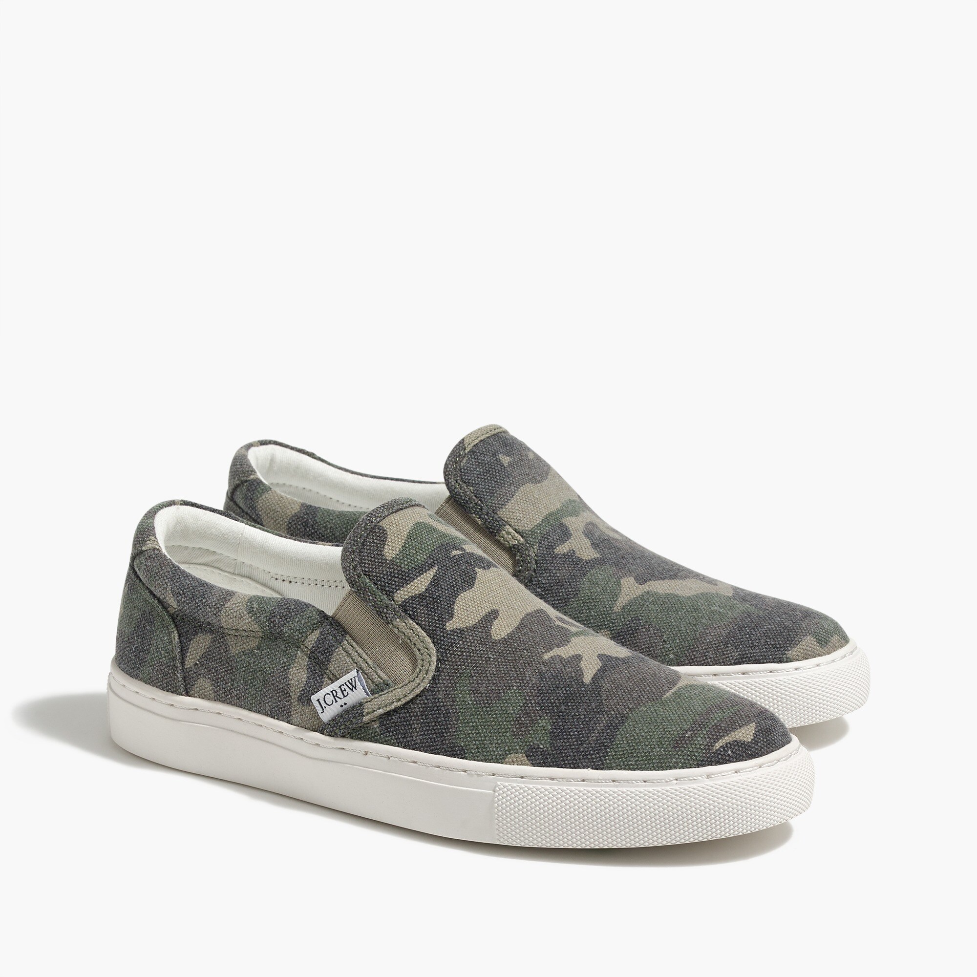 Road trip printed canvas slip-on sneakers