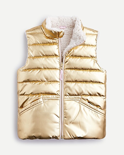  Girls' reversible sherpa vest with PrimaLoft®