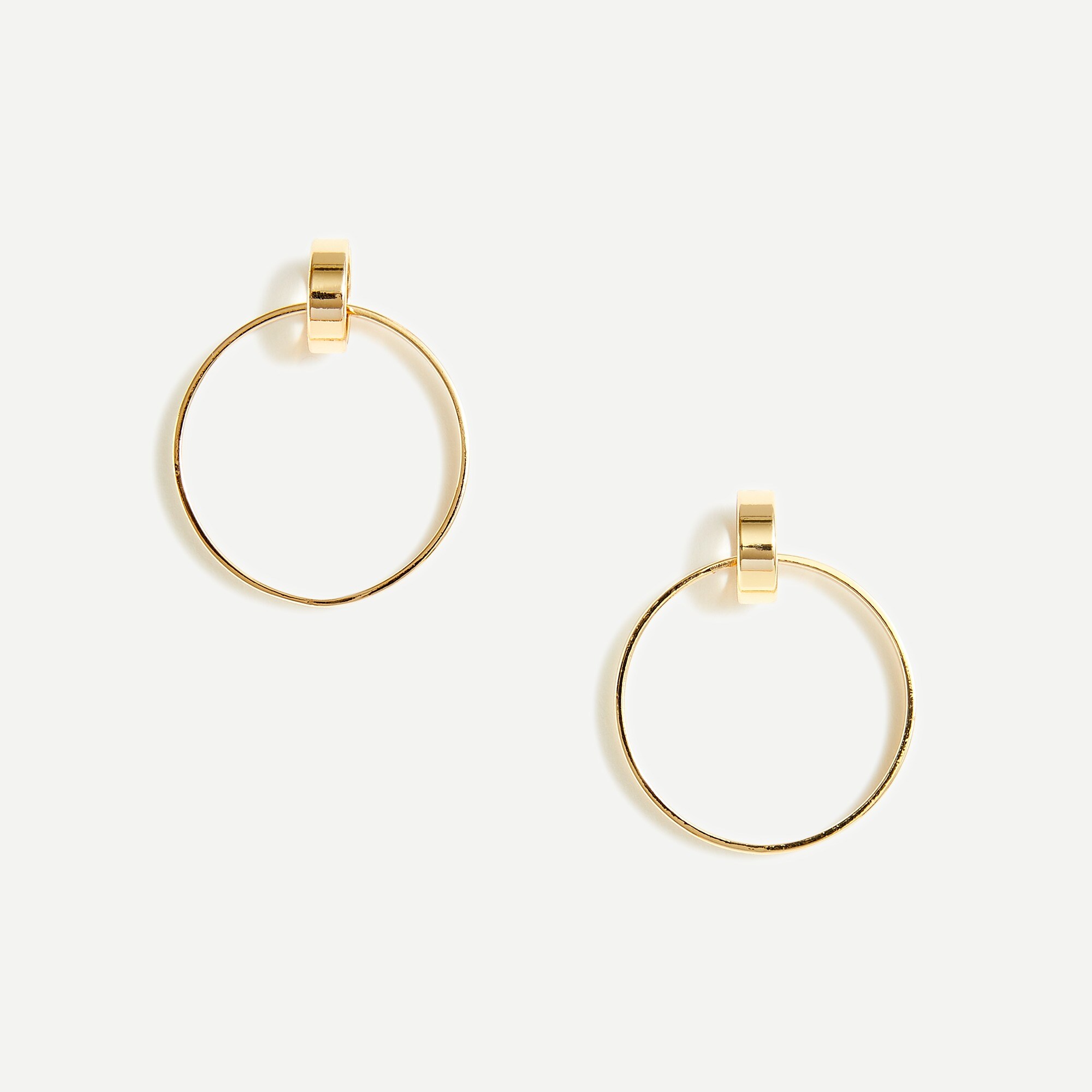 Gold double circle hoops