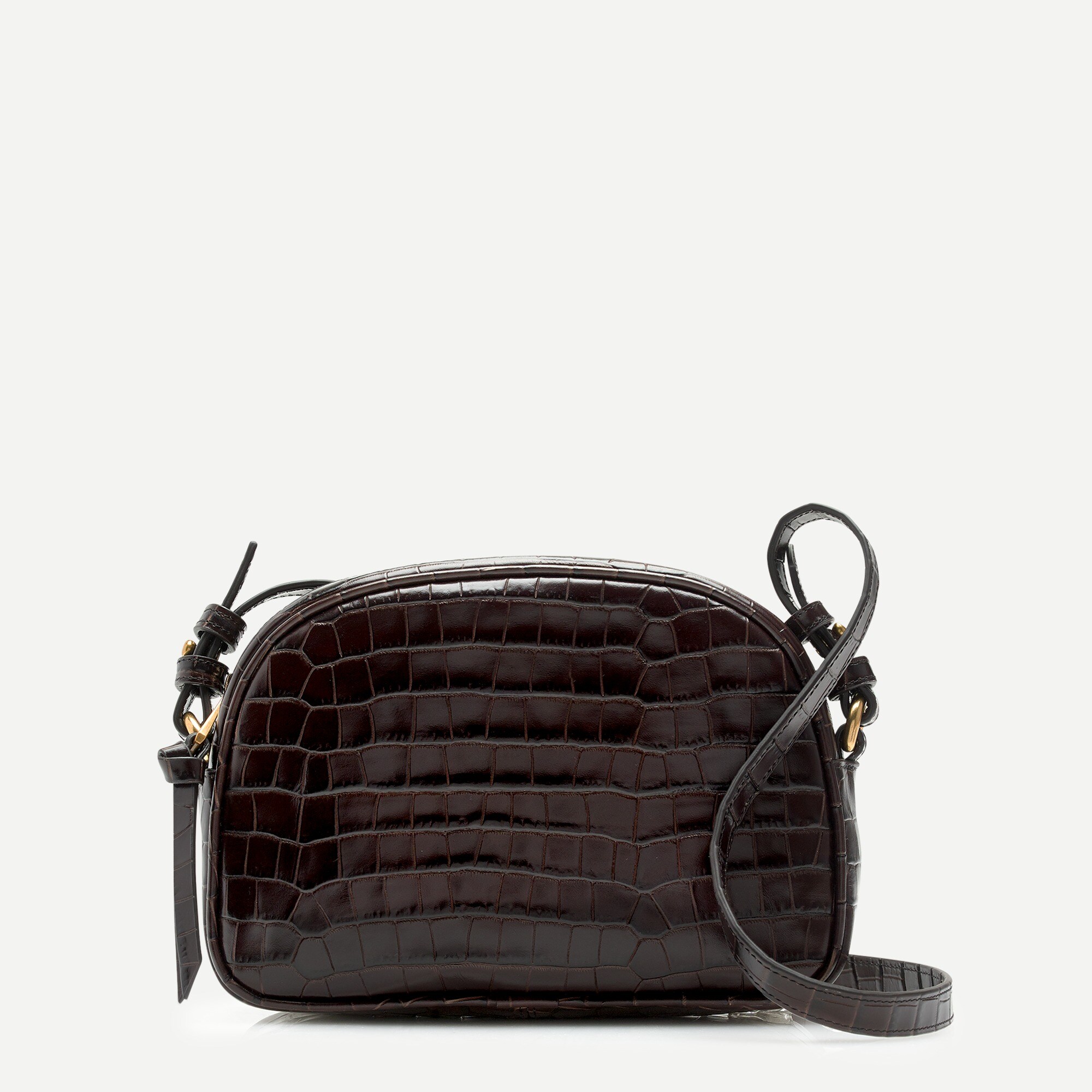 J.Crew Devon Camera Bag In Croc embossed Italian Leather For Women