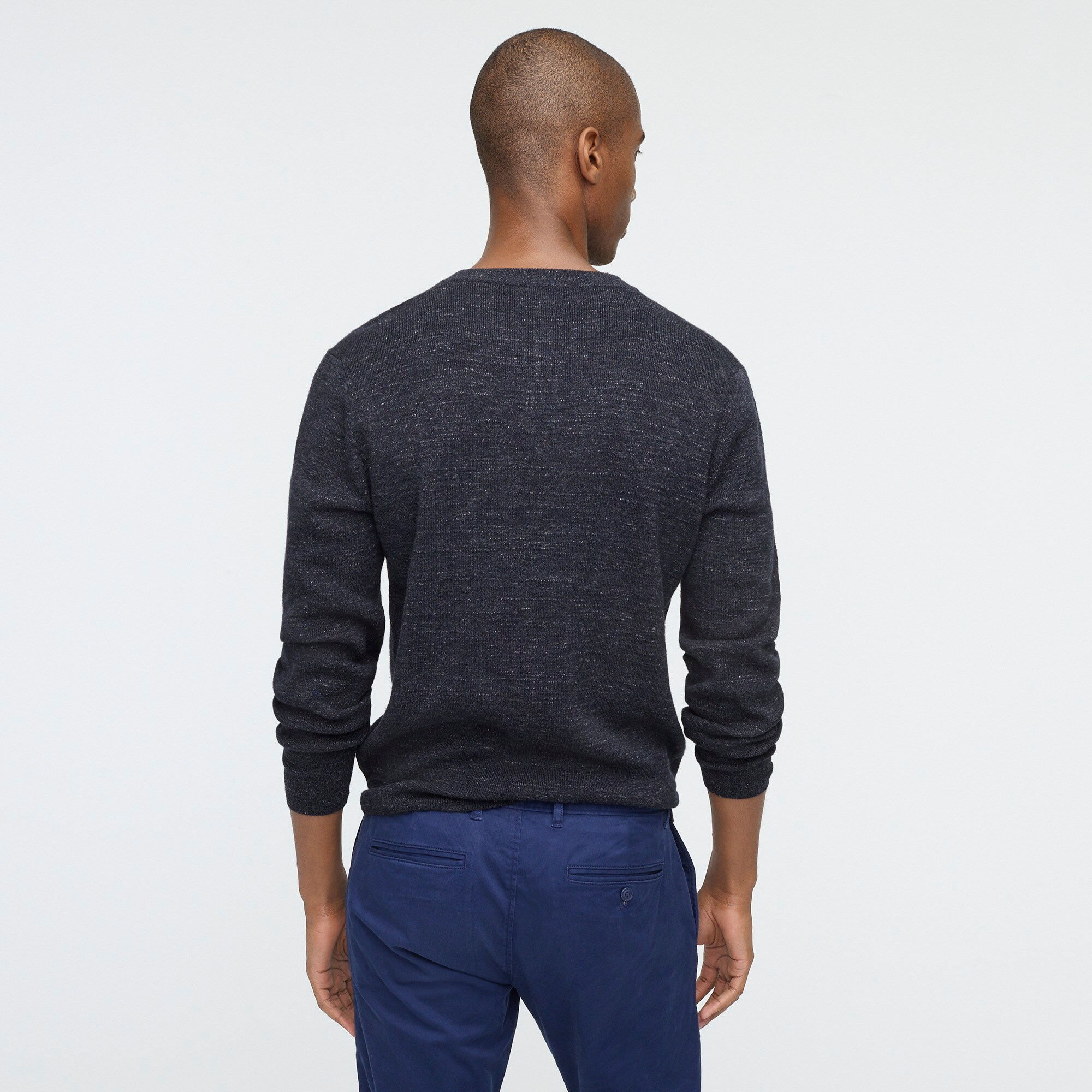 rugged cotton henley sweater