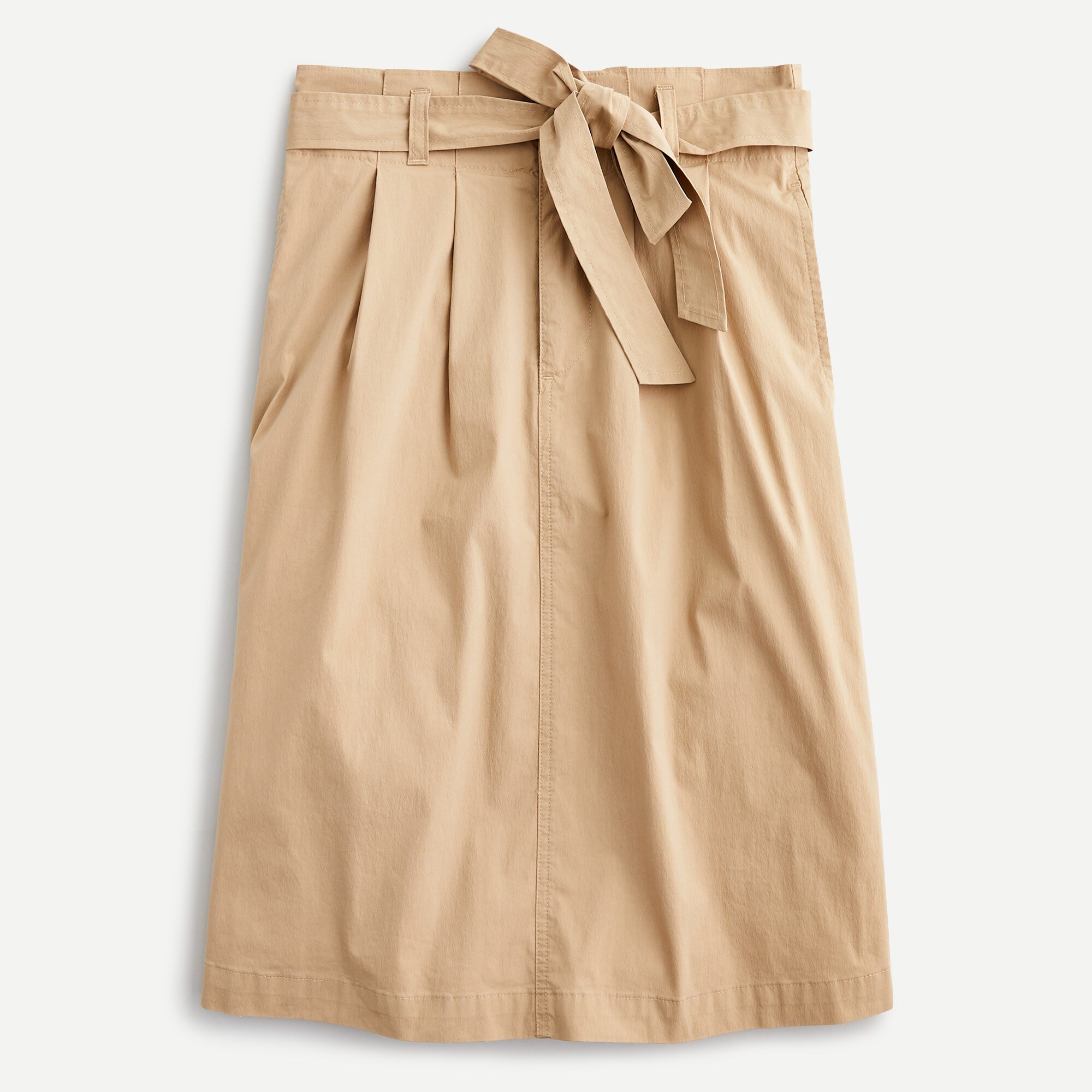 Paper-bag skirt in poplin