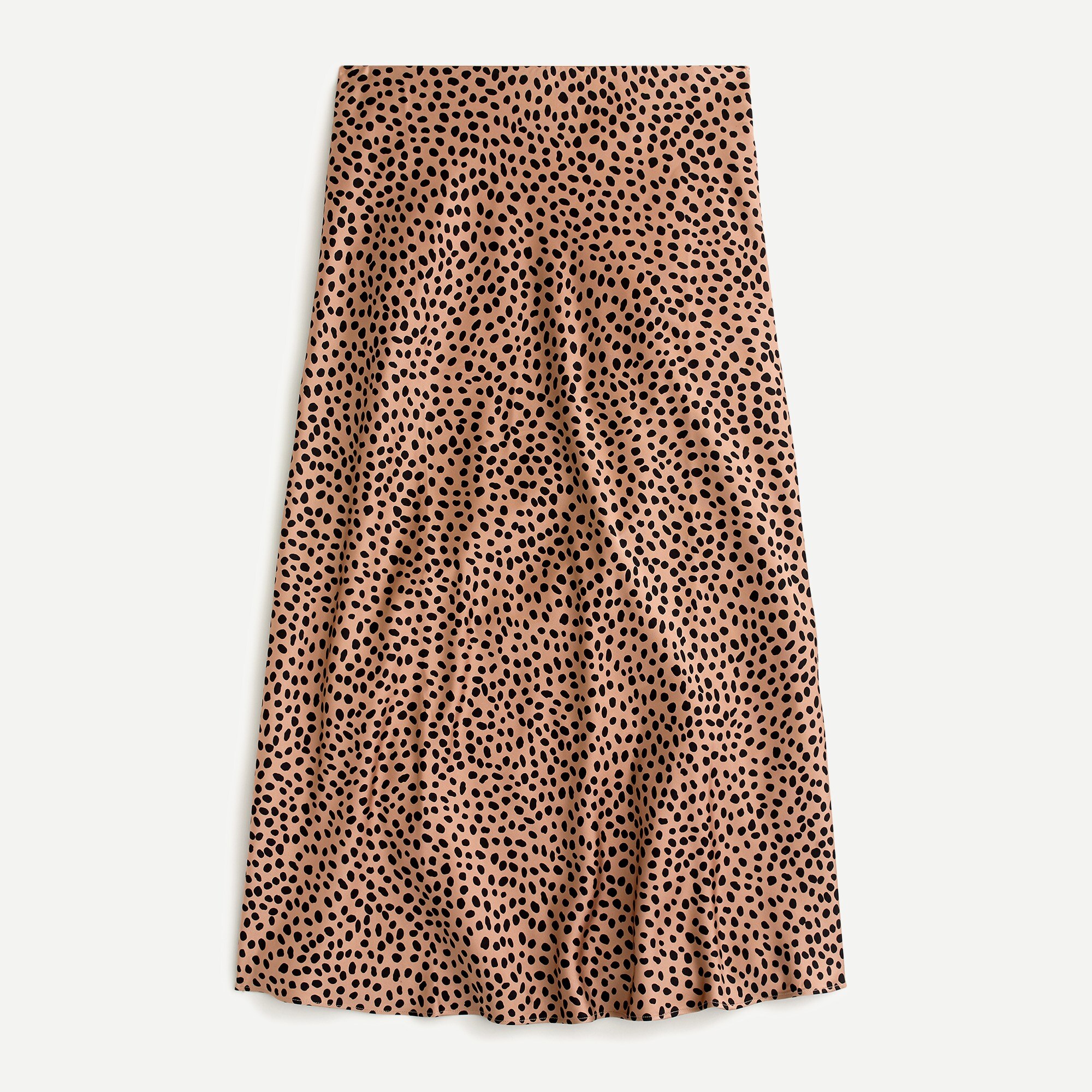 Pull-on slip skirt in leopard dot