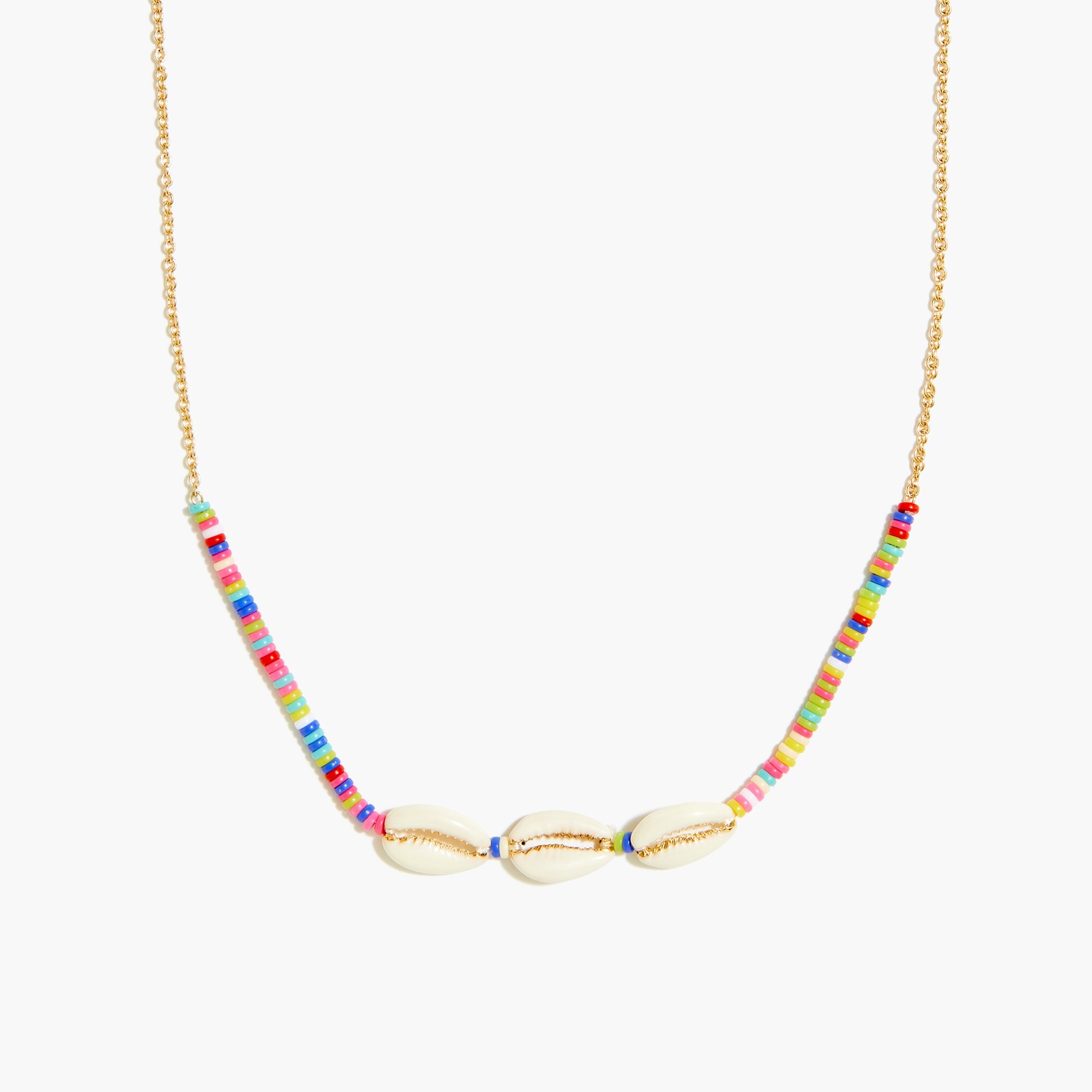 Girls' beaded shell necklace