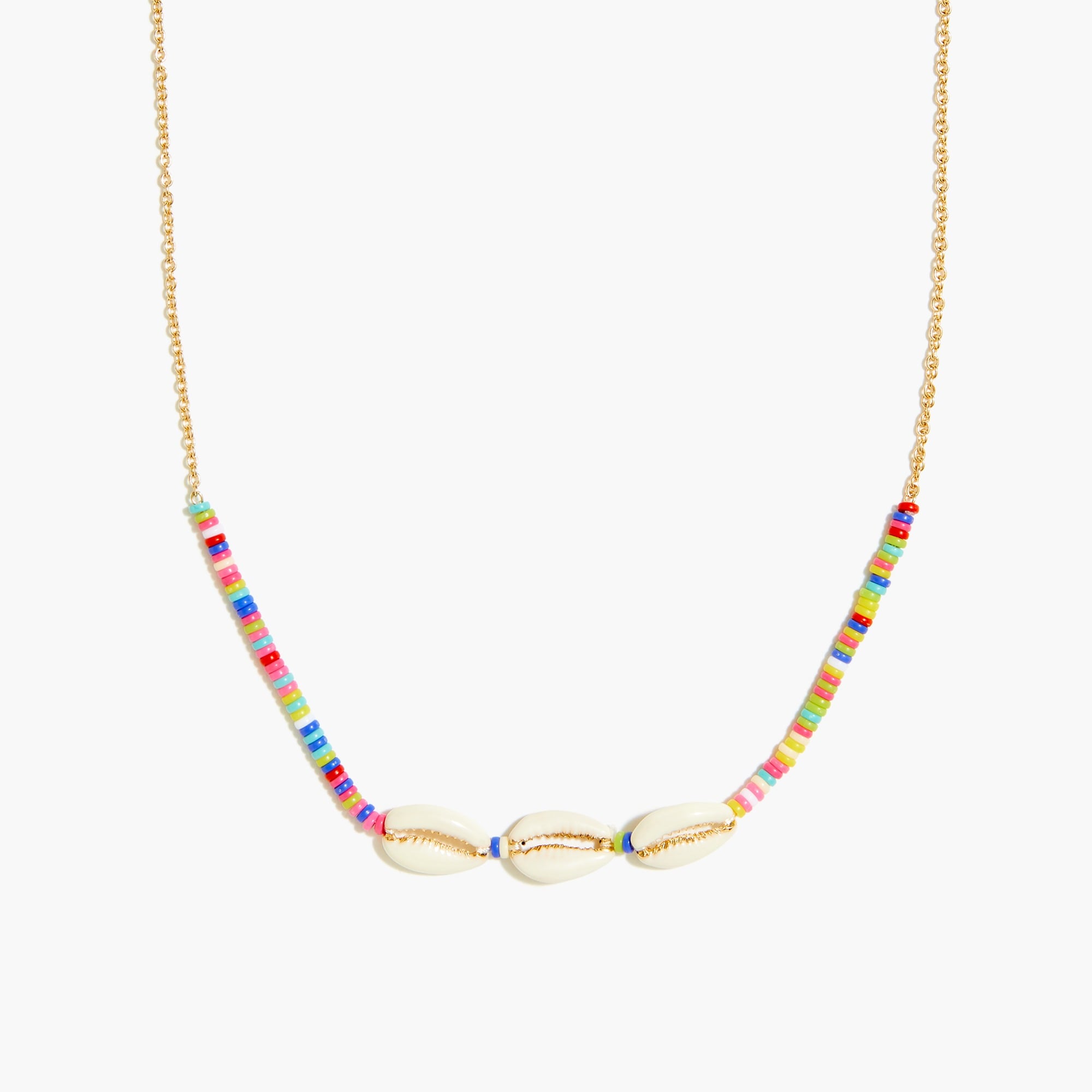 girls' beaded shell necklace for girls