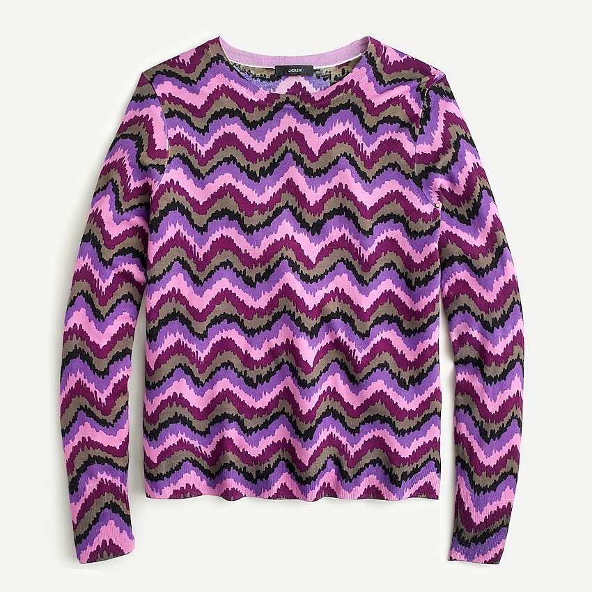 j.crew: tippi sweater in chevron for women, right side, view zoomed