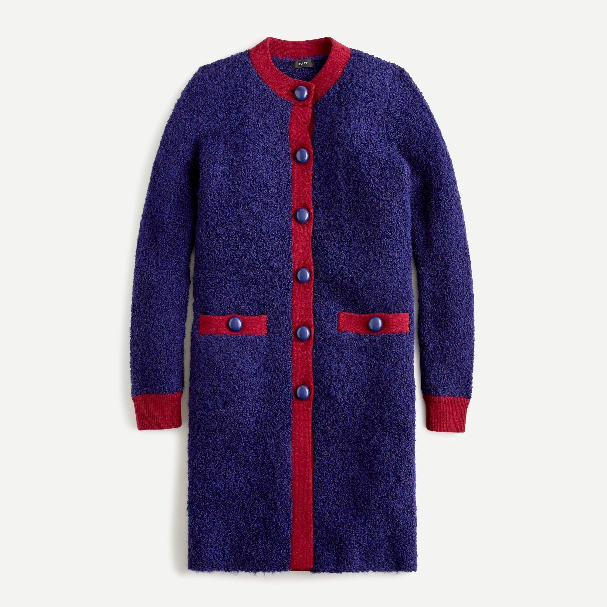 contrast trim cardigan