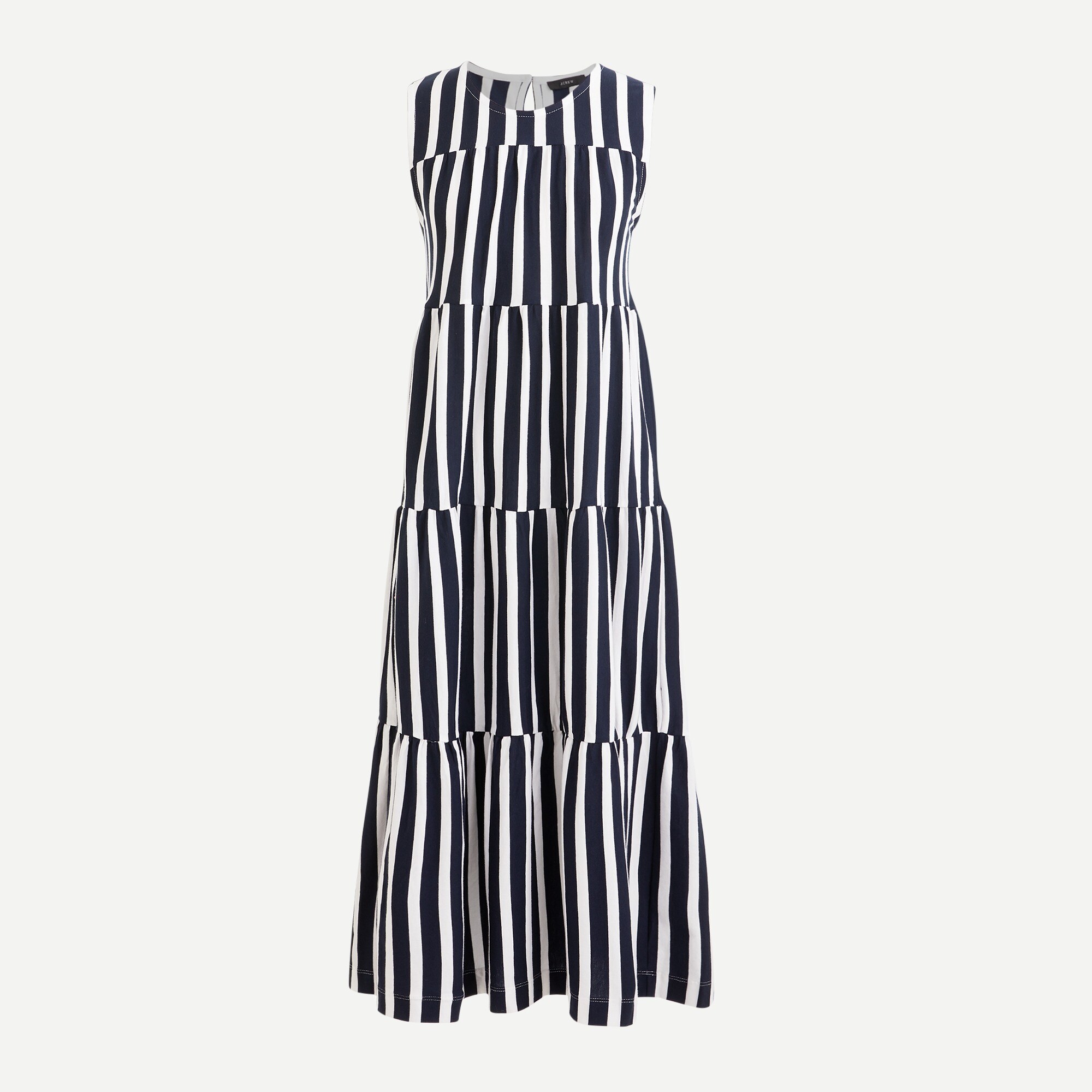 Tiered tank dress in stripe