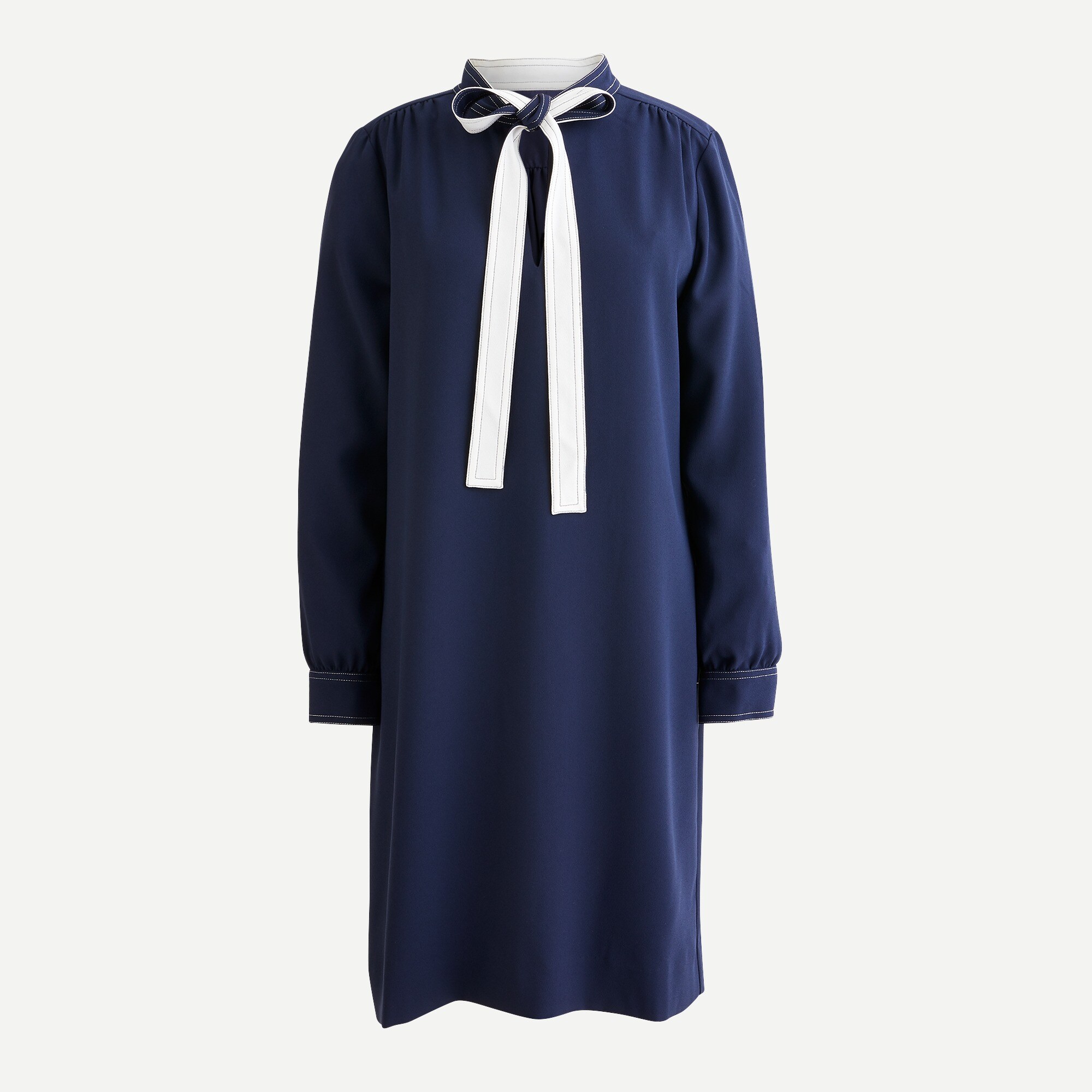Shift Dress With Necktie In 365 Crepe For Women | J.Crew