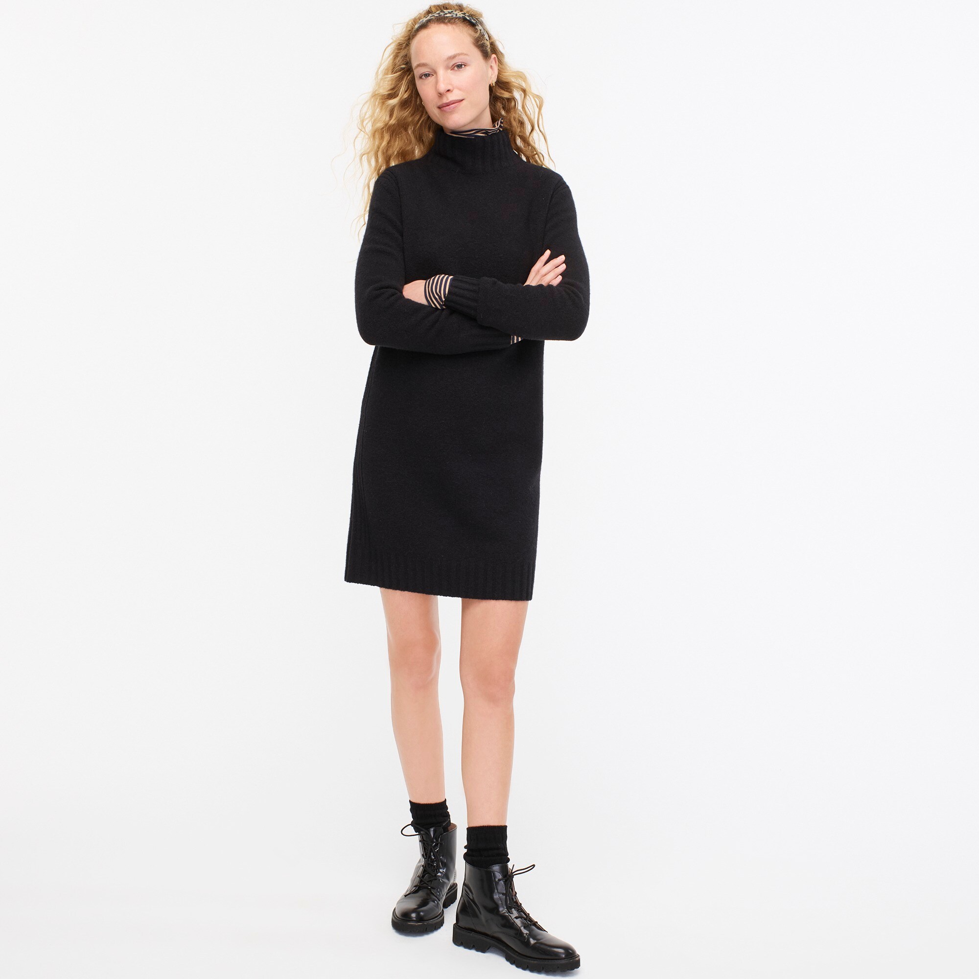turtleneck dress in supersoft yarn