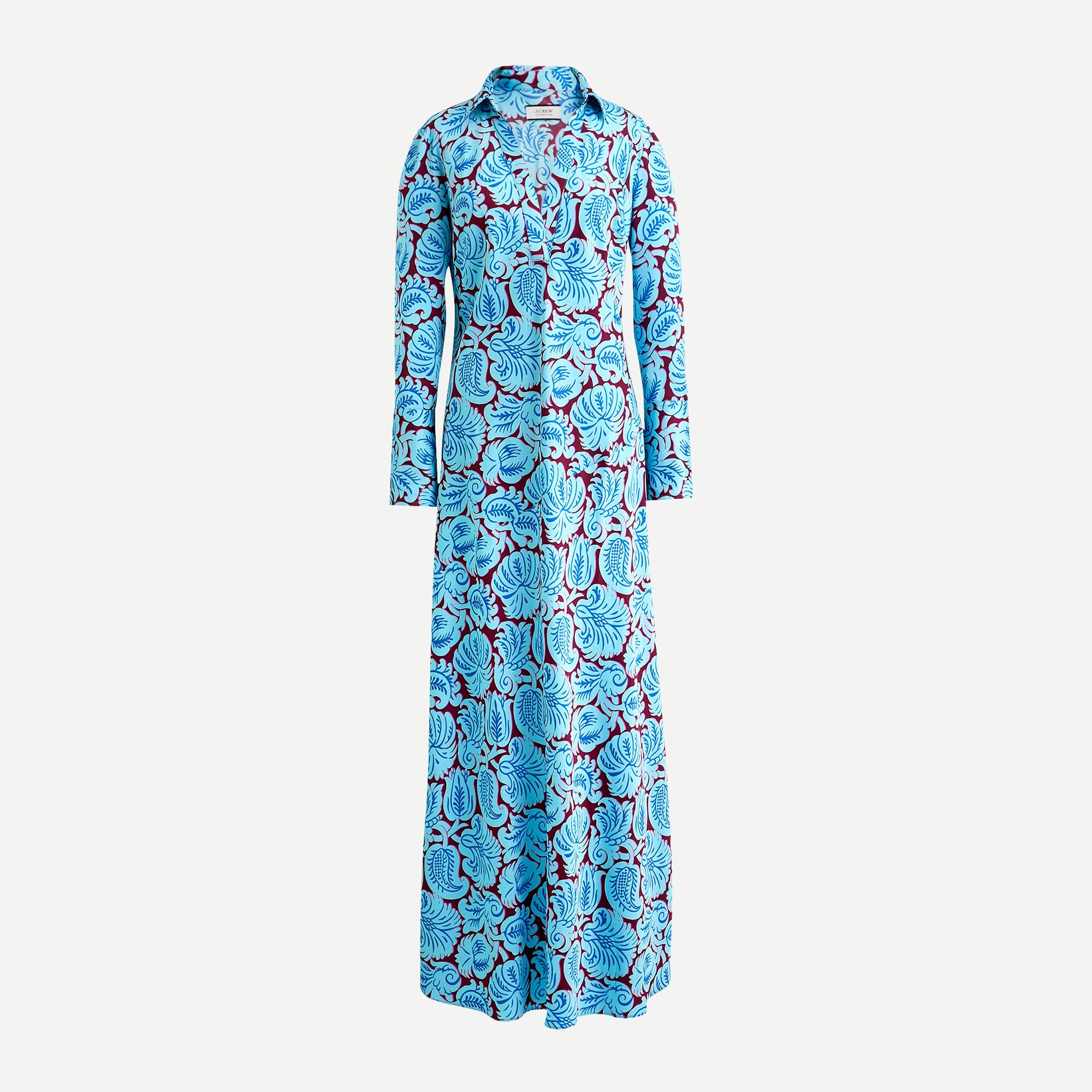 j crew blue paisley dress J Crew Collection Women Halter Cut Out Midi Dress in Blue Ratti Paisley Sz  6 New