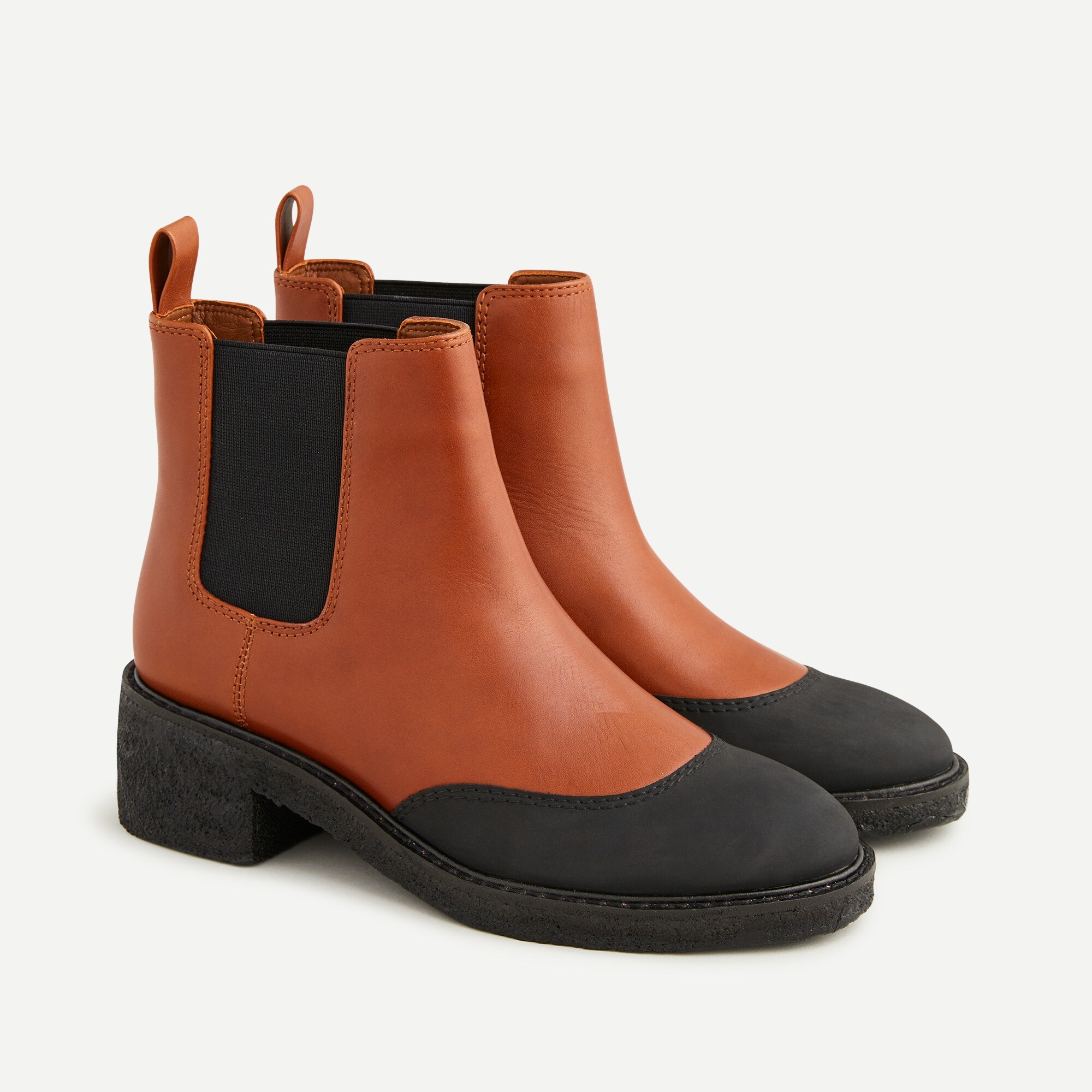 J.Crew Crepe sole Chelsea Boots In Leather For Women