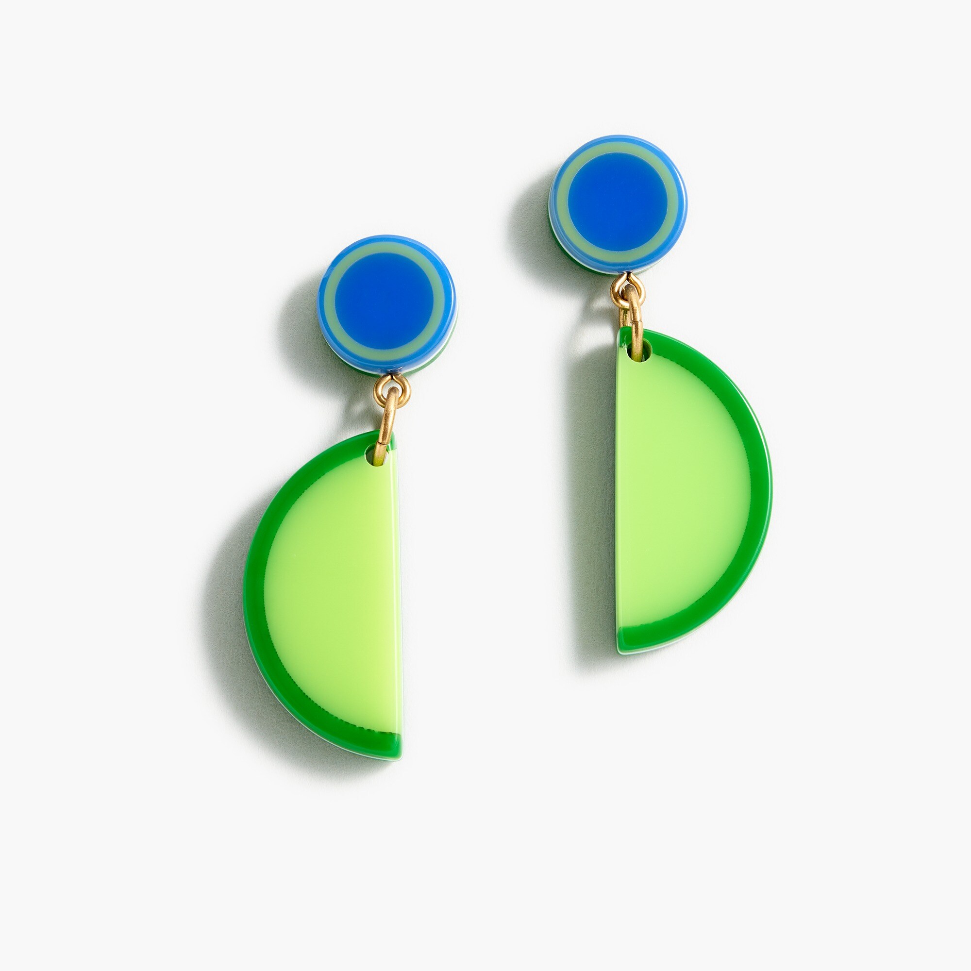 Edie Parker® X J.Crew resin lime wedge drop earrings