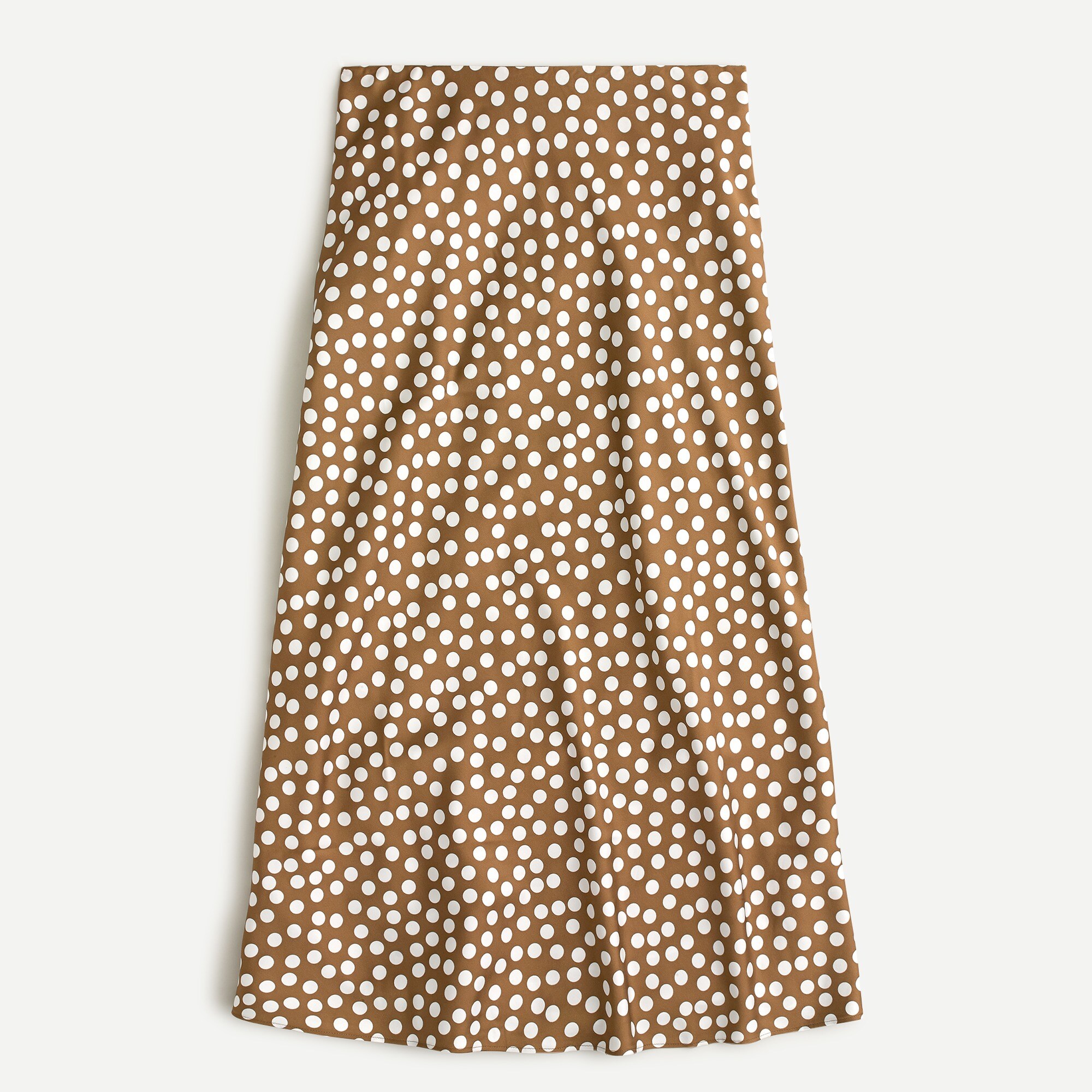 Pull-on slip skirt in polka dot