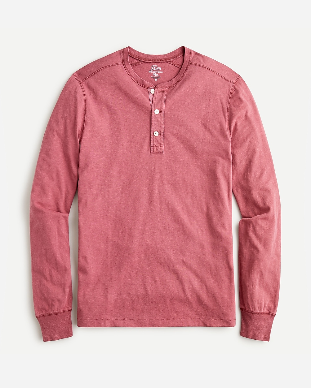 J.Crew: Garment-dyed Slub Cotton Henley For Men