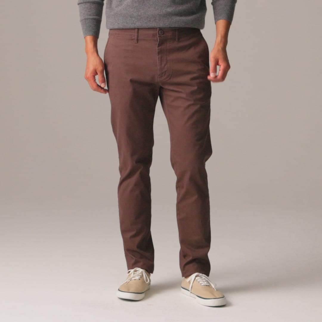 J.Crew Mercantile Men's Straight-Fit Stretch Chino Pants - Casual Cotton Twill