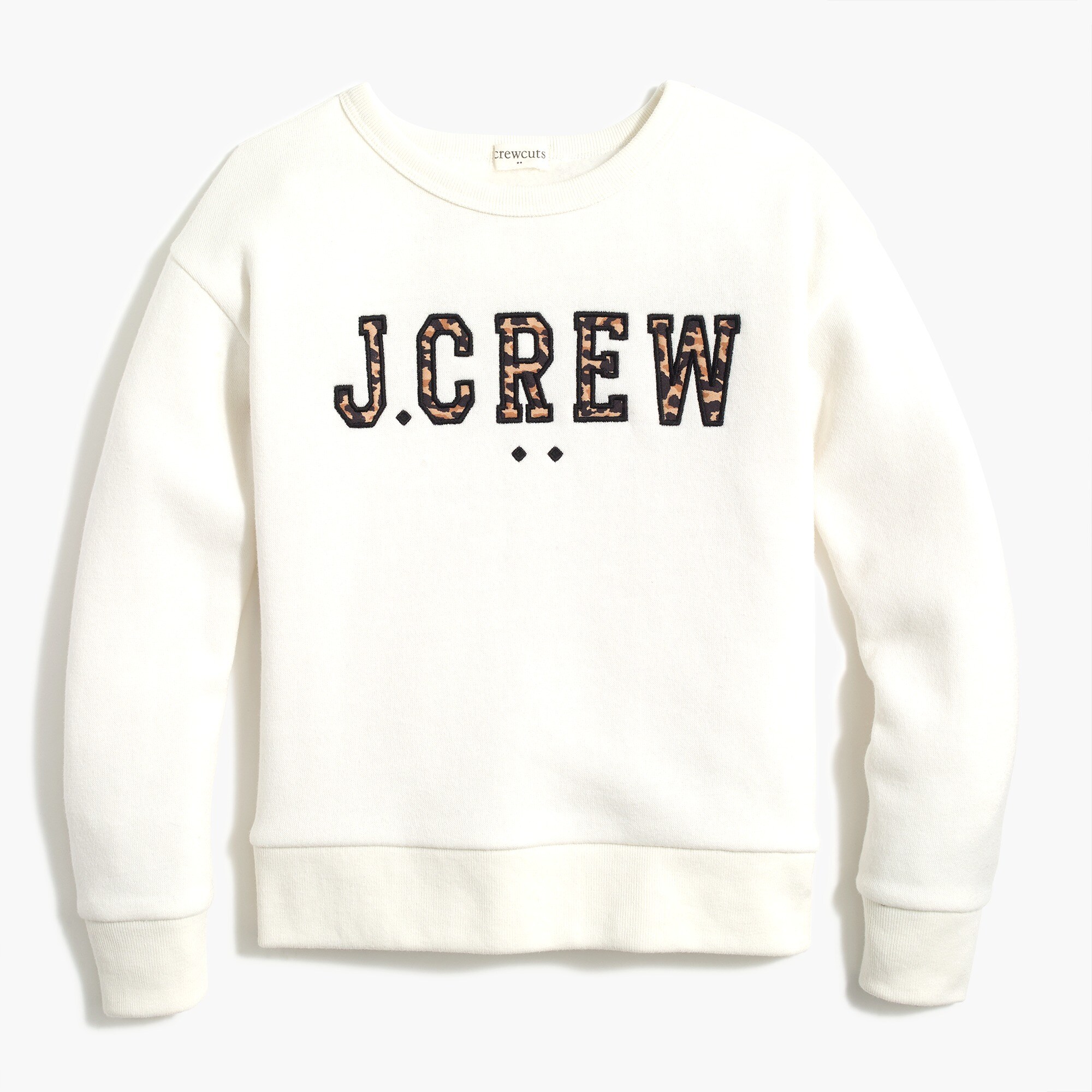girls' leopard logo sweatshirt for girls