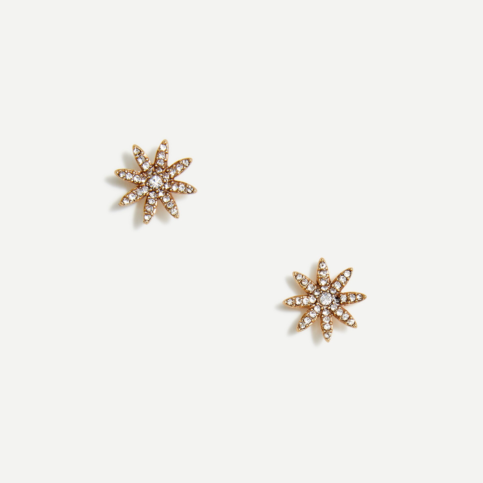 Floral crystal stud earrings