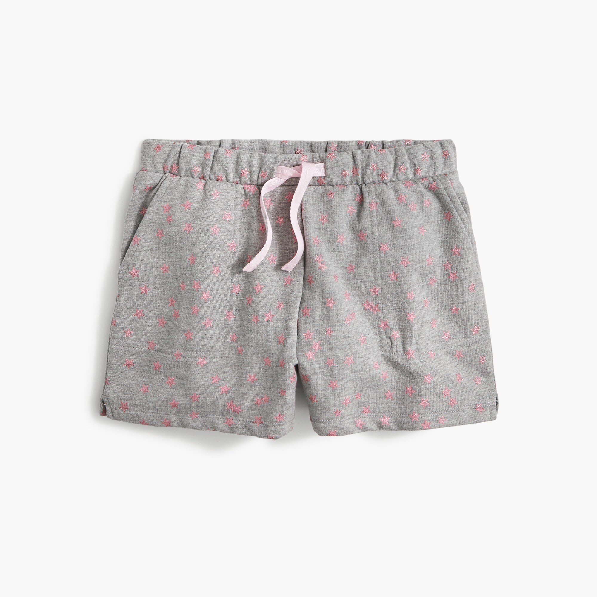 Girls' star-print knit short